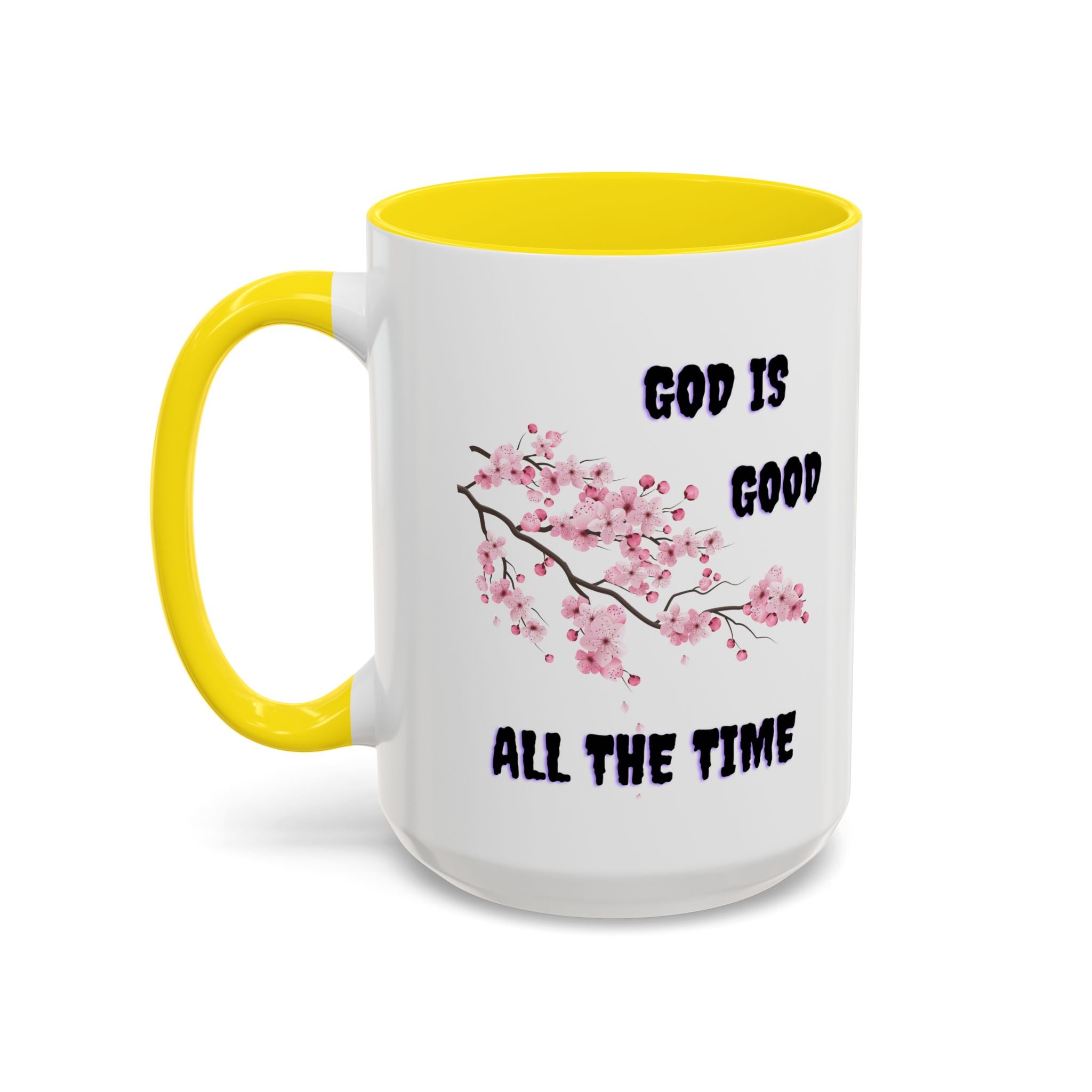 Inspirational Coffee Mug - God is Good, Floral Design, Gift for Faith Friends, Perfect for Mother's Day, Church Gatherings, Daily Motivation