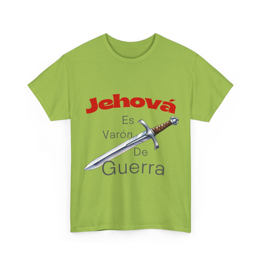 Jehová Es Varón De Guerra T-Shirt — Spanish Christian Sword Design