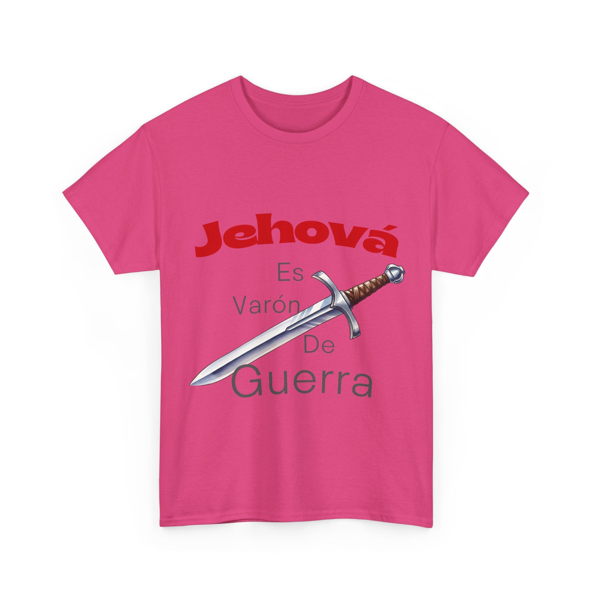 Jehová Es Varón De Guerra T-Shirt — Spanish Christian Sword Design
