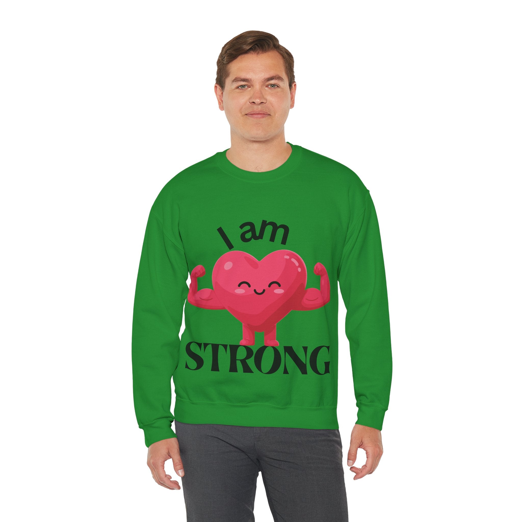 I Am Strong Heart Crewneck Sweatshirt