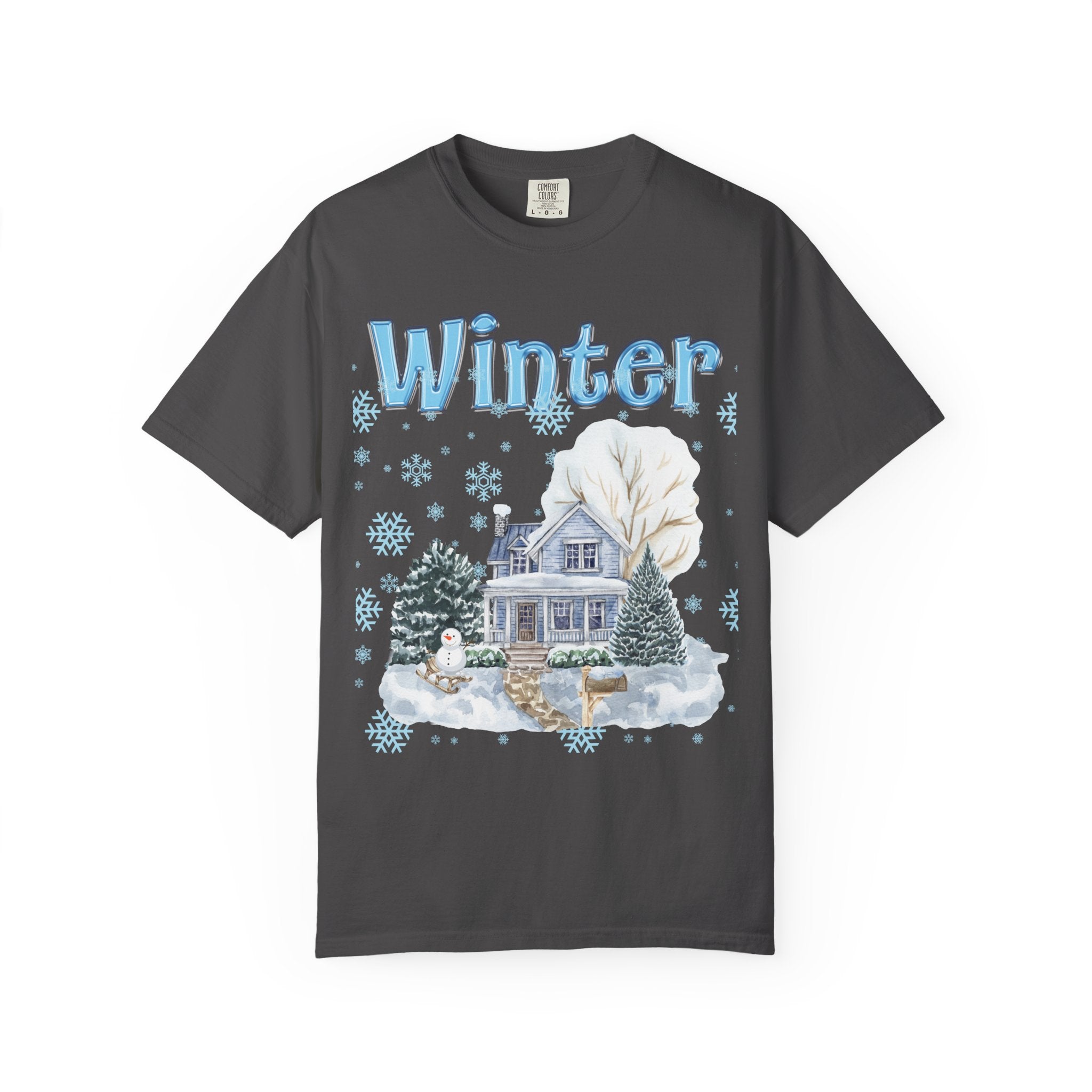 Winter-Themed Unisex Garment-Dyed T-shirt