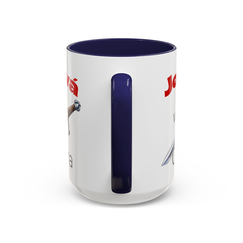 Jehovah Es Varón de Guerra Coffee Mug — Spanish Faith Sword Accent Mug (11/15oz)