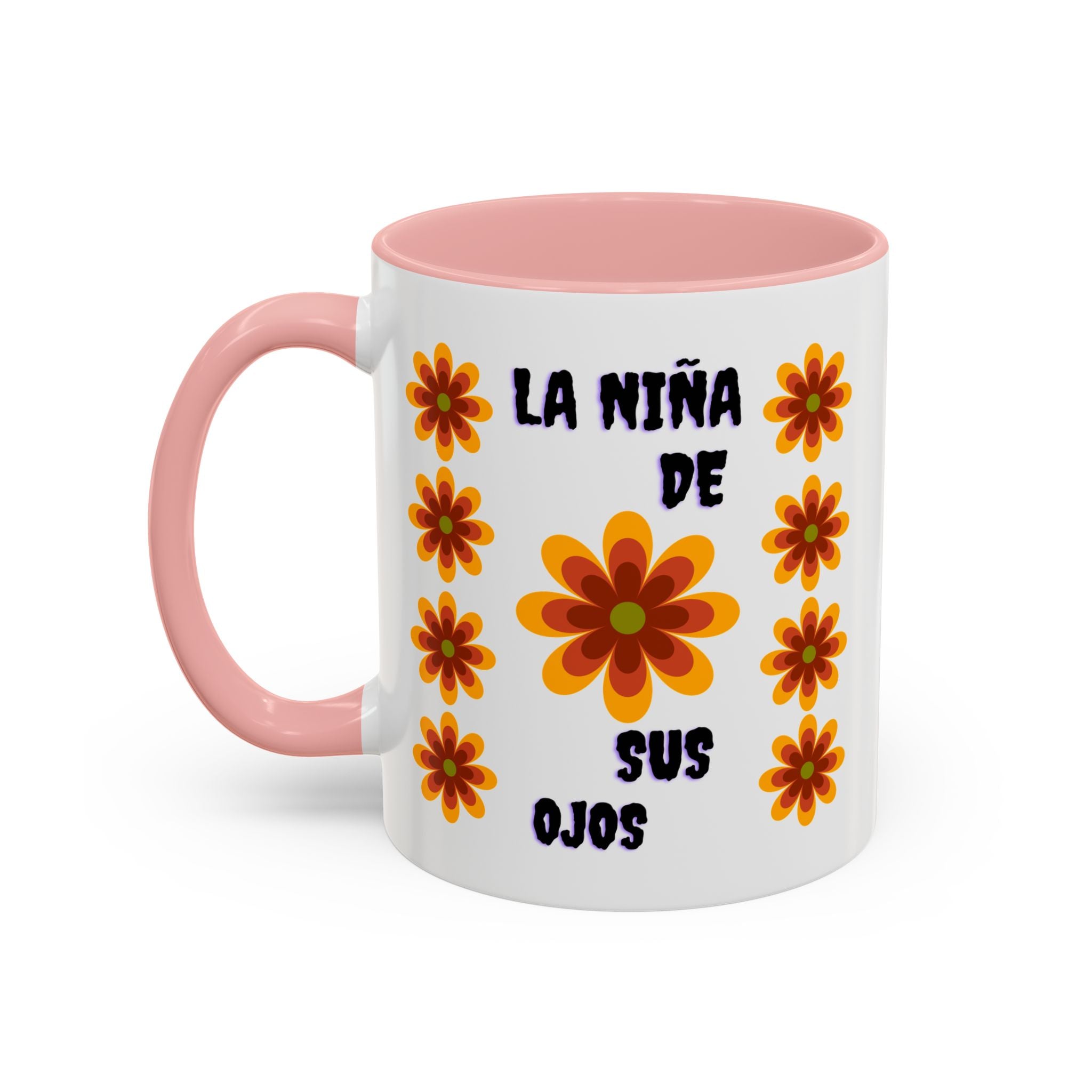 Bright Floral Accent Coffee Mug for Gifts, Home Decor, Coffee Lovers, Spanish Quote, Perfect for Special Occasions