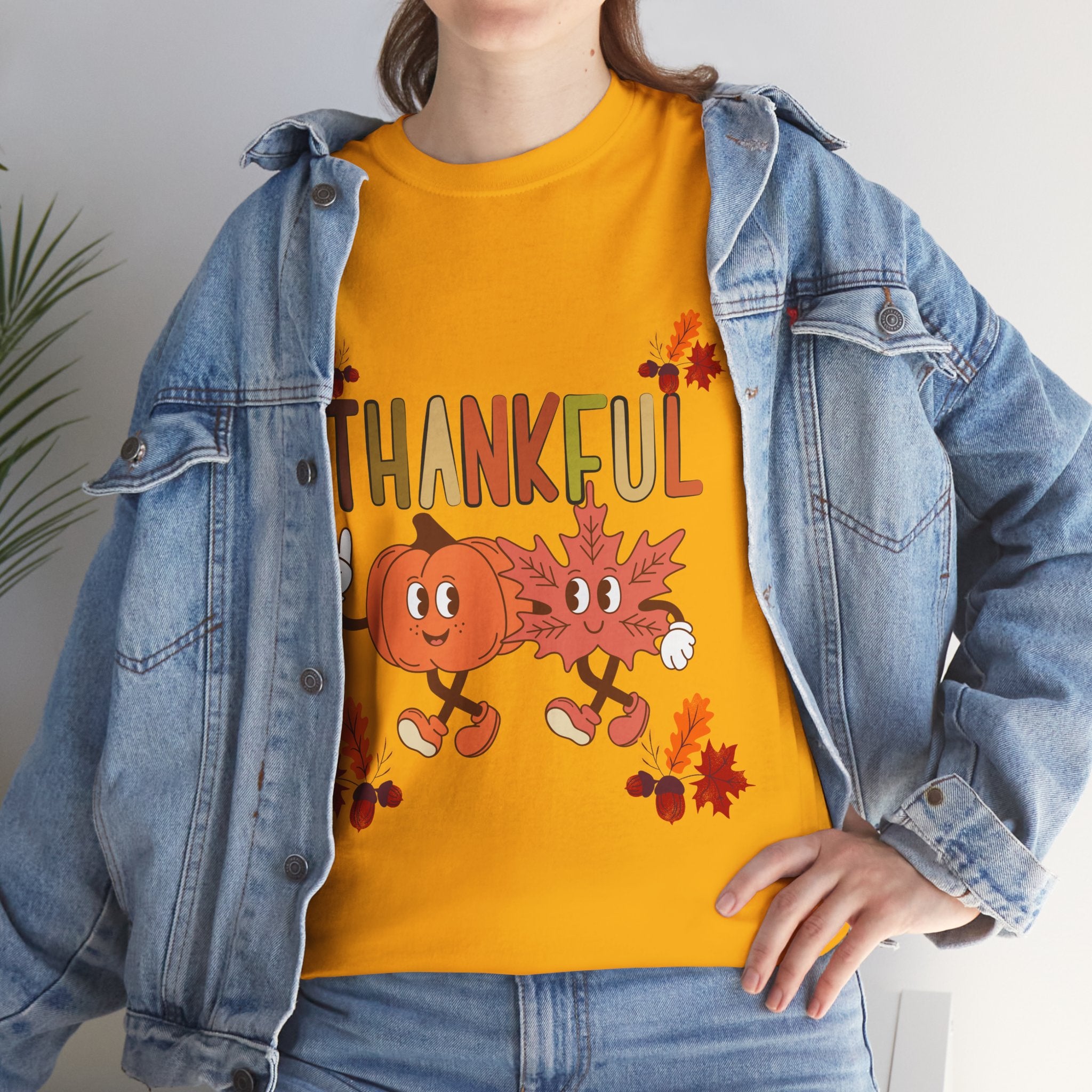 Thankful Fall Unisex Tee, Autumn Shirt, Thanksgiving Gift, Cute Graphic T-Shirt, Seasonal Wear, Holiday Apparel
