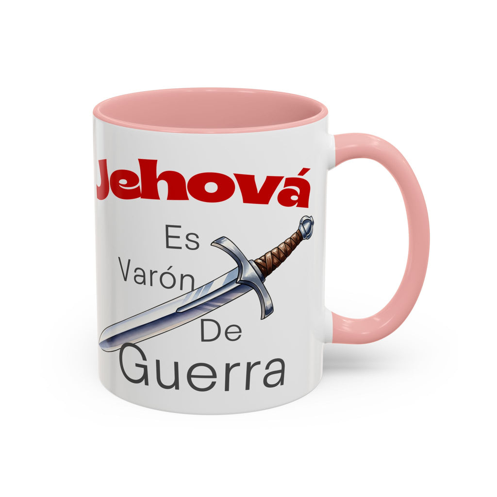 Jehovah Es Varón de Guerra Coffee Mug — Spanish Faith Sword Accent Mug (11/15oz)