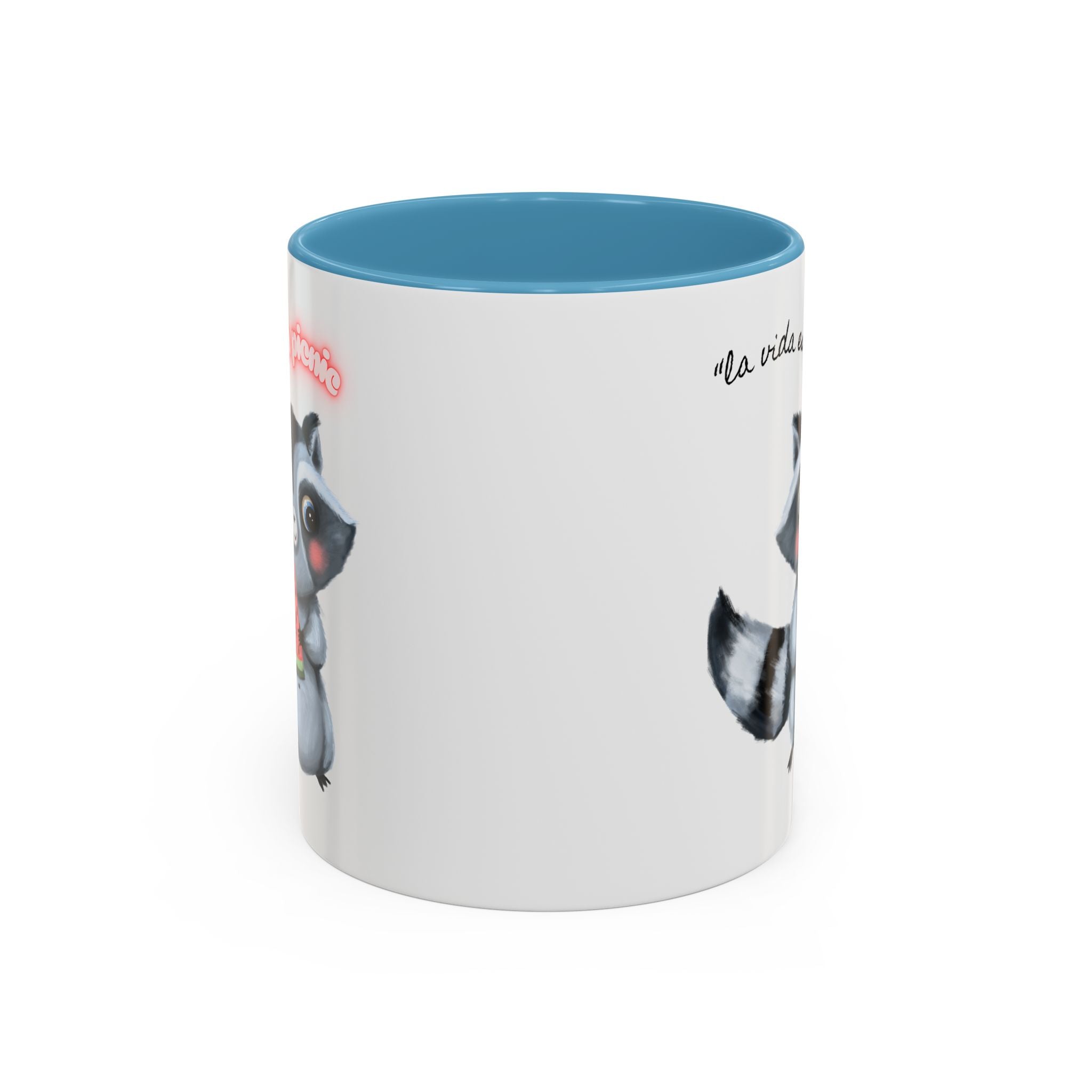 Raccoon-Themed Accent Coffee Mug | Cute Animal Mug for Home, Gift for Coffee Lovers, Nature Lovers, Birthday, Celebrate Life