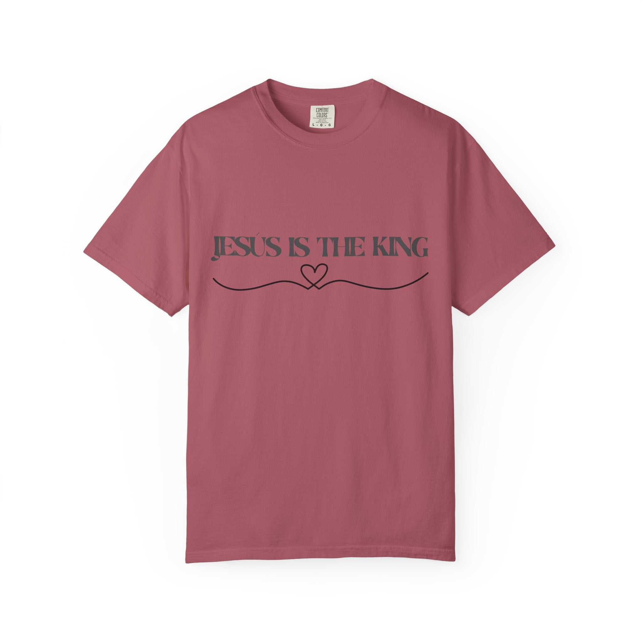 Jesus Is The King T-Shirt — Christian Faith Tee with Heart Accent