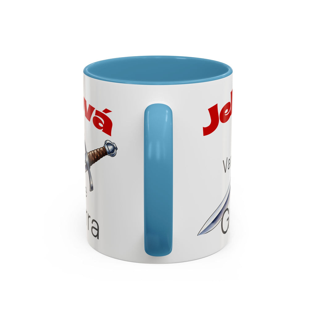Jehovah Es Varón de Guerra Coffee Mug — Spanish Faith Sword Accent Mug (11/15oz)