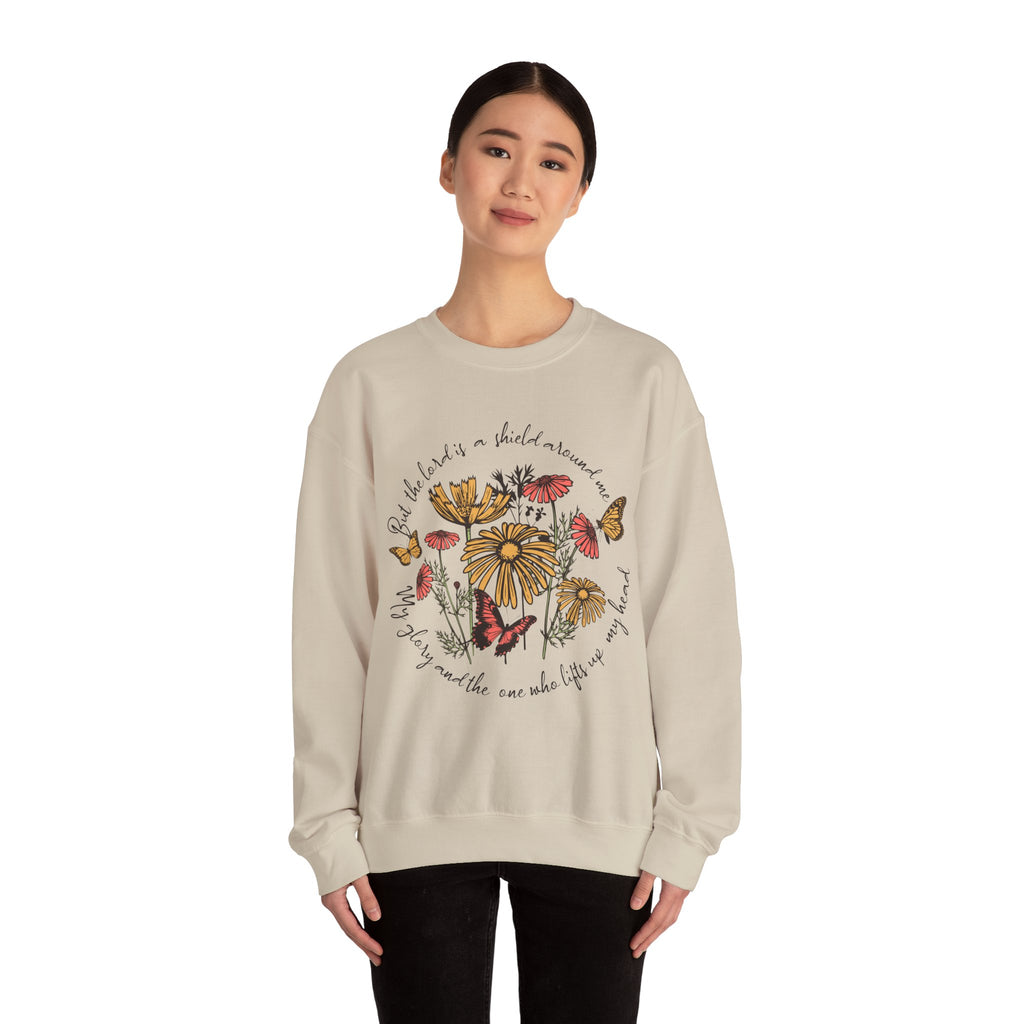 Nature-Inspired Inspirational Sweatshirt for All Seasons, Motivational Gift for Her, Floral Crewneck, Comfortable Everyday Wear, [...]
