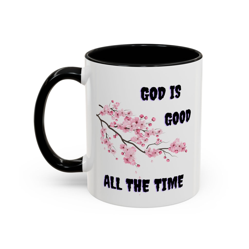 Inspirational Coffee Mug - God is Good, Floral Design, Gift for Faith Friends, Perfect for Mother's Day, Church Gatherings, Daily Motivation