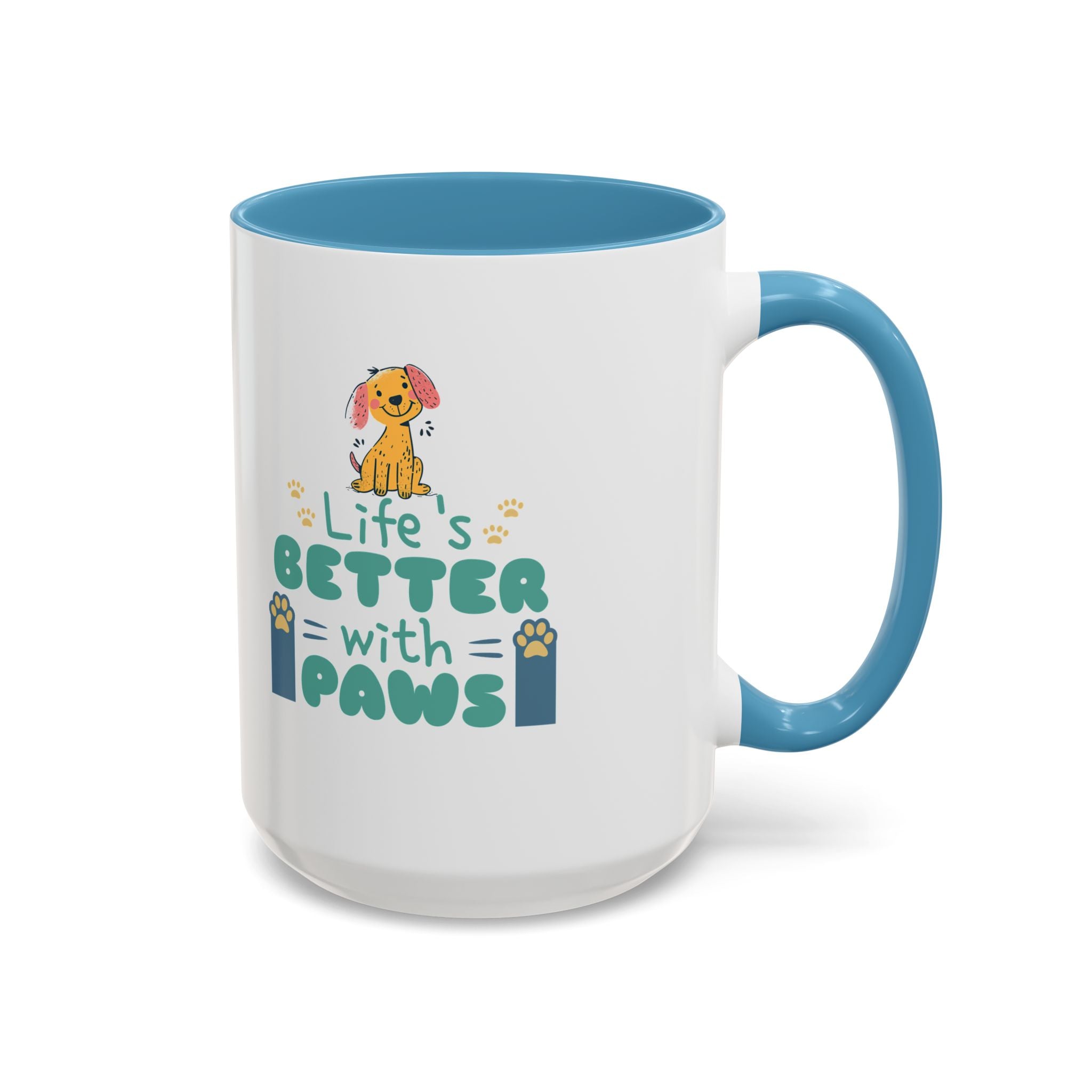 Life's Better with Paws Mug - Pet Lover's Coffee Cup, Dog Themed Gift, Animal Lover Present, Cute Ceramic Mug, Fun Pet Owner Gift