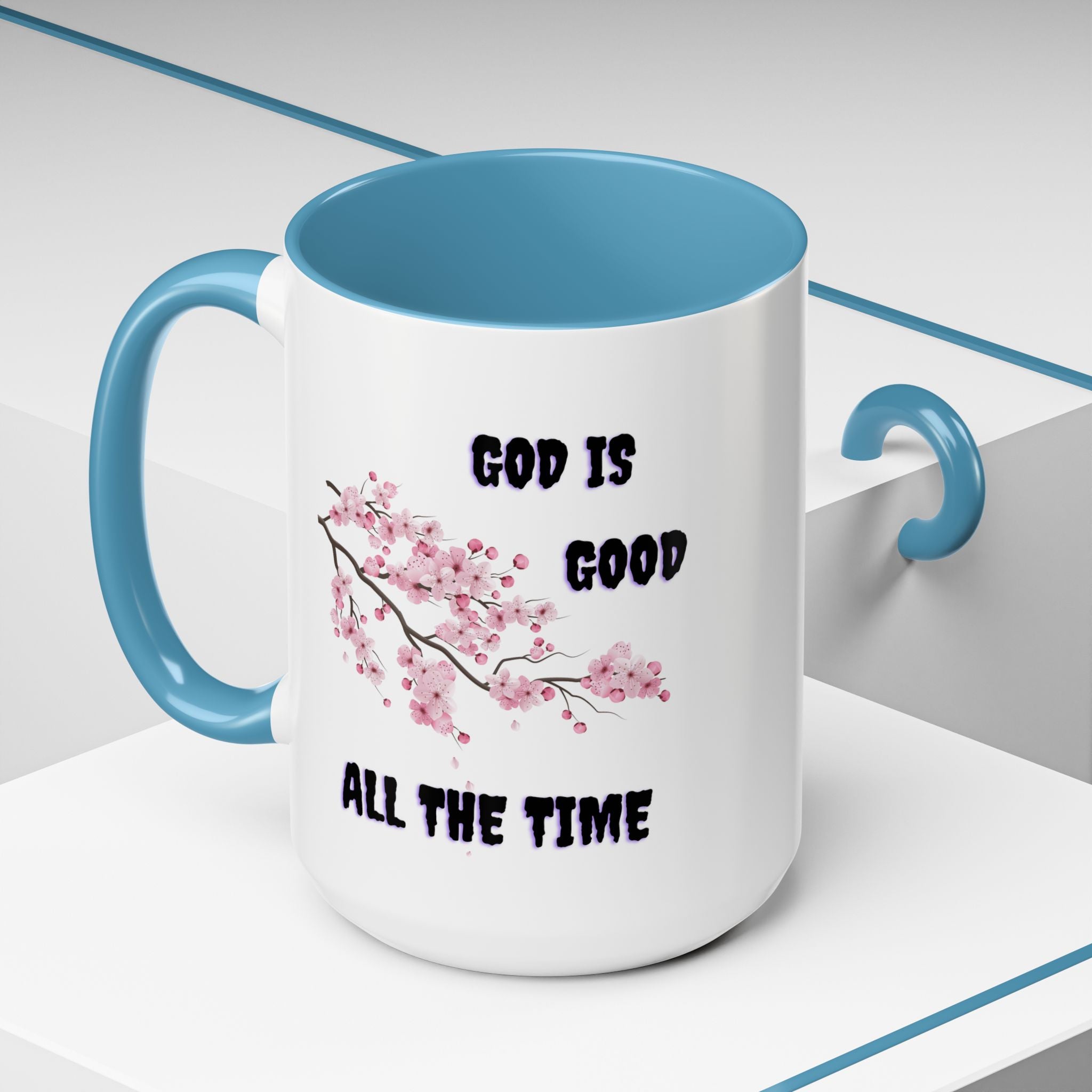Inspirational Coffee Mug - God is Good, Floral Design, Gift for Faith Friends, Perfect for Mother's Day, Church Gatherings, Daily Motivation