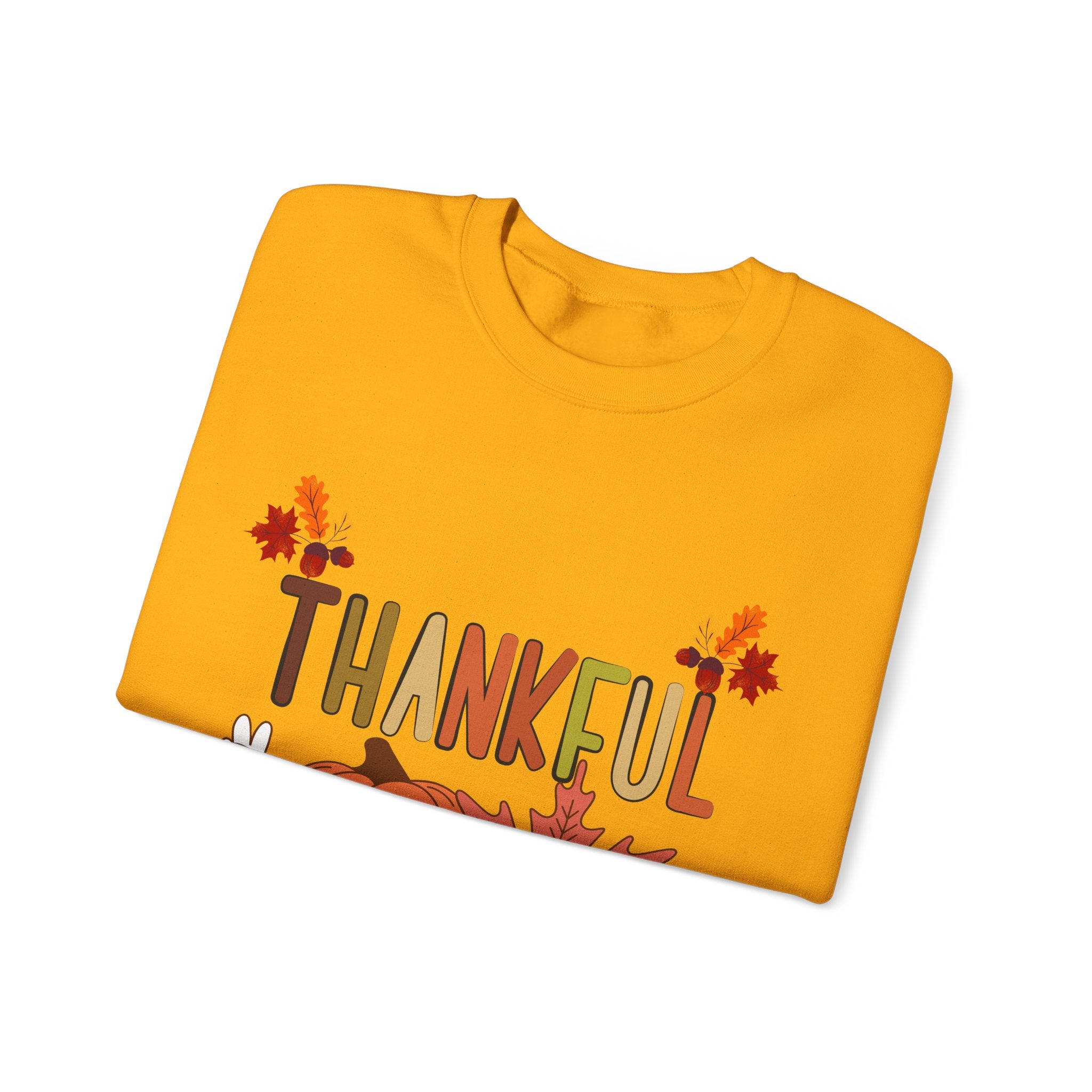 Thankful Autumn Crewneck Sweatshirt, Cozy Fall Sweater, Unisex Sweatshirt, Thanksgiving Gift, Cute Seasonal Apparel