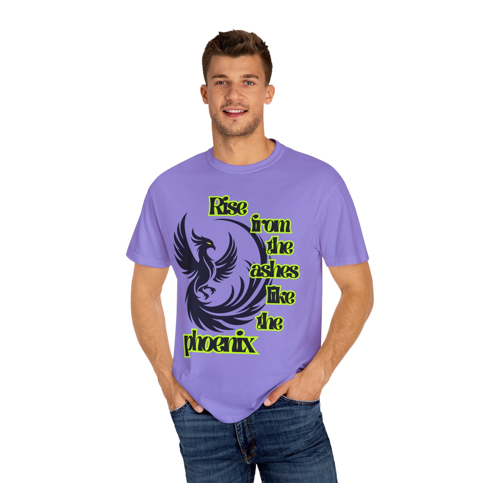 Phoenix Graphic Unisex T-shirt - Empowering 'Rise from the ashes like the phoenix' Design, Casual Wear, Gift for Resilience, [...]