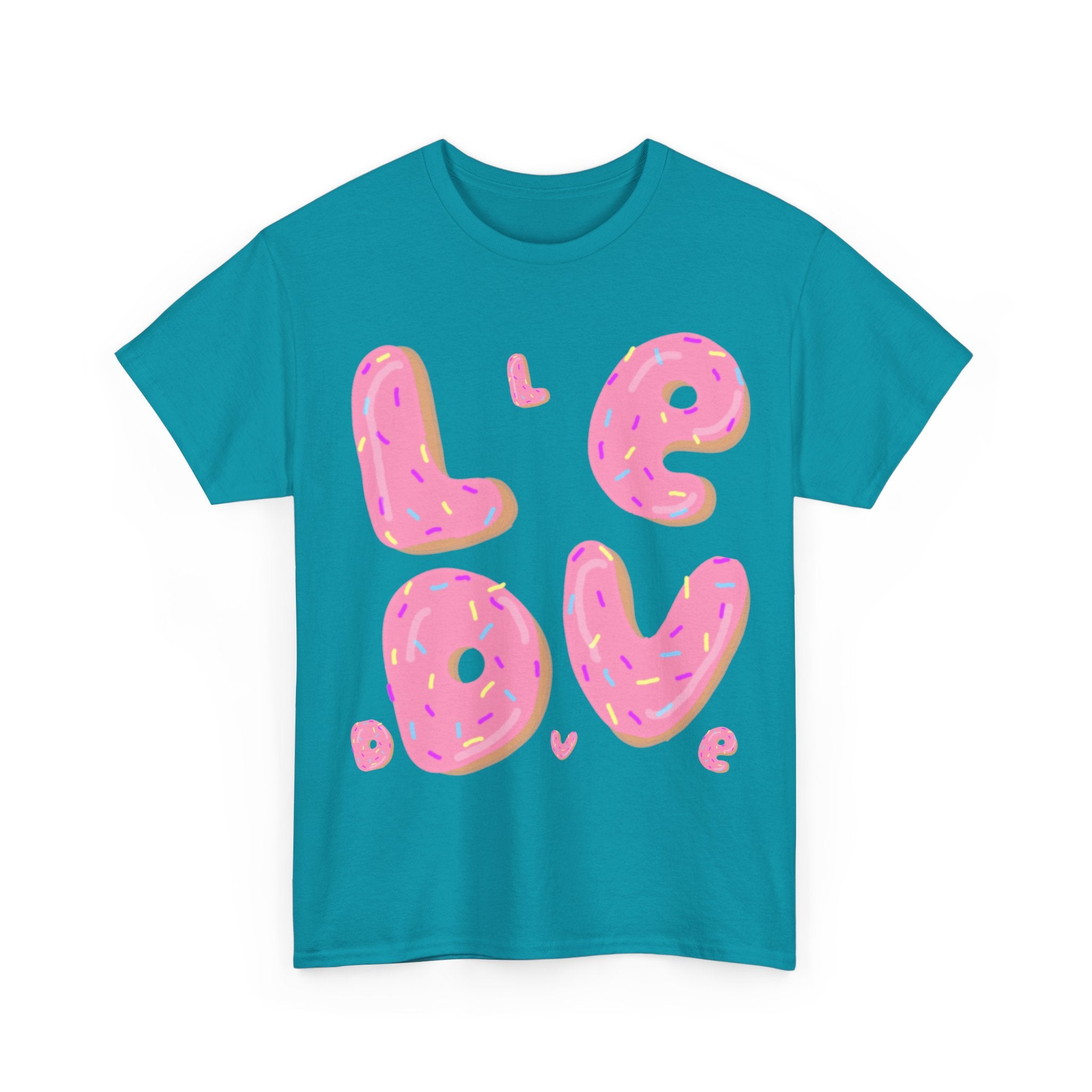 Sweet Love Donut Tee - Unisex Heavy Cotton T-Shirt for Foodies and Fun-Lovers