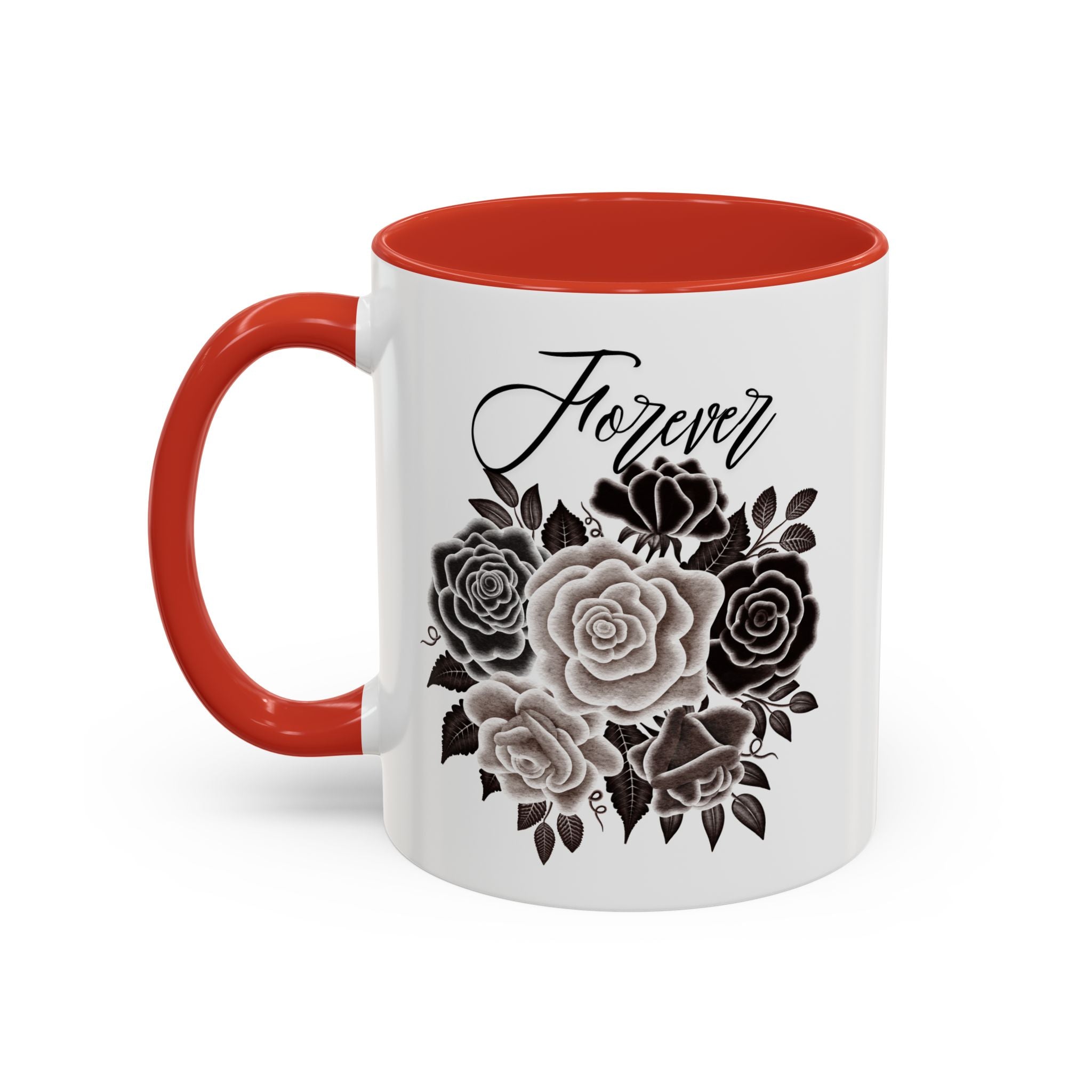 Elegant Floral Accent Coffee Mug for Coffee Lovers, Gift for Her, Home Decor, Valentine's Day, Birthday