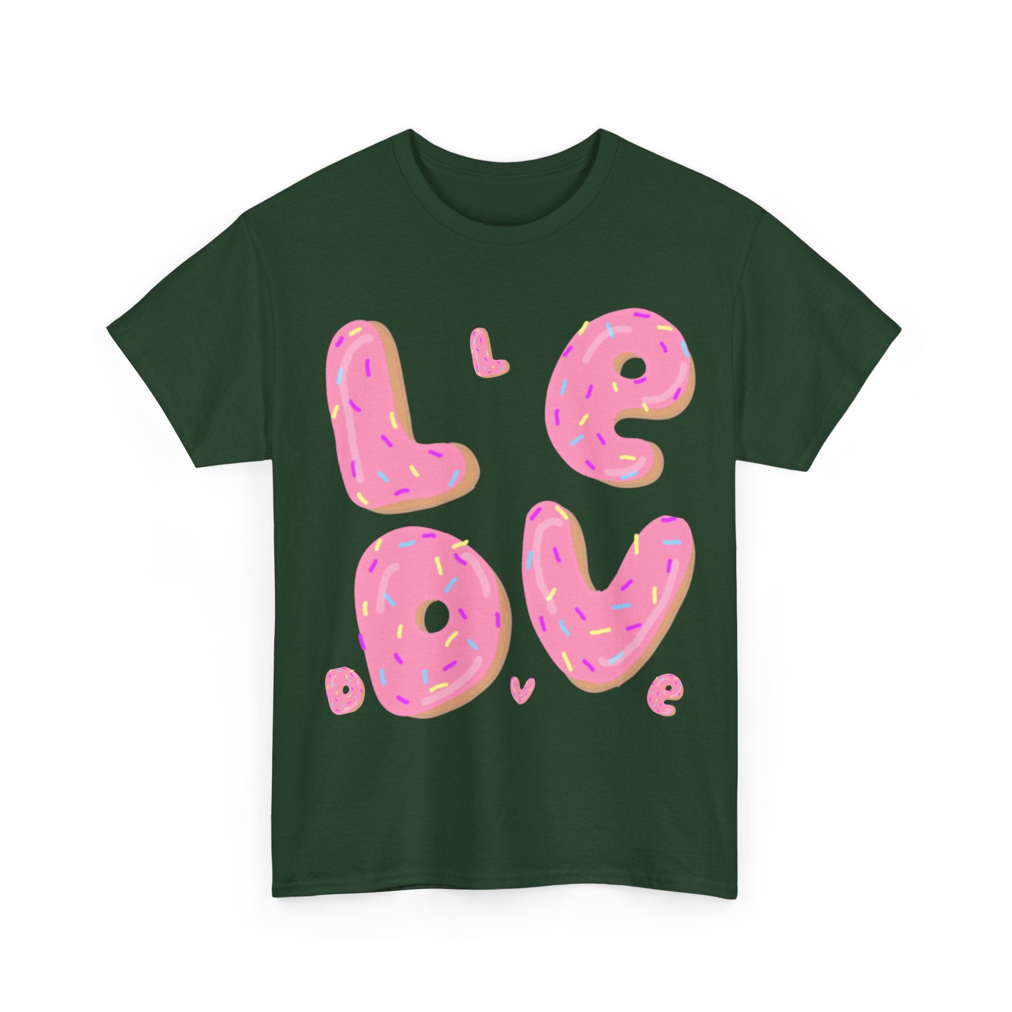 Sweet Love Donut Tee - Unisex Heavy Cotton T-Shirt for Foodies and Fun-Lovers
