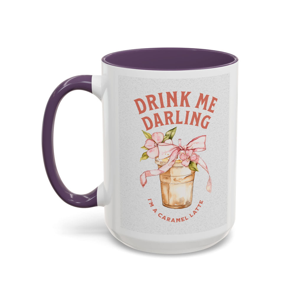 Darling Caramel Latte Coffee Mug - Fun Accent Design for Coffee Lovers
