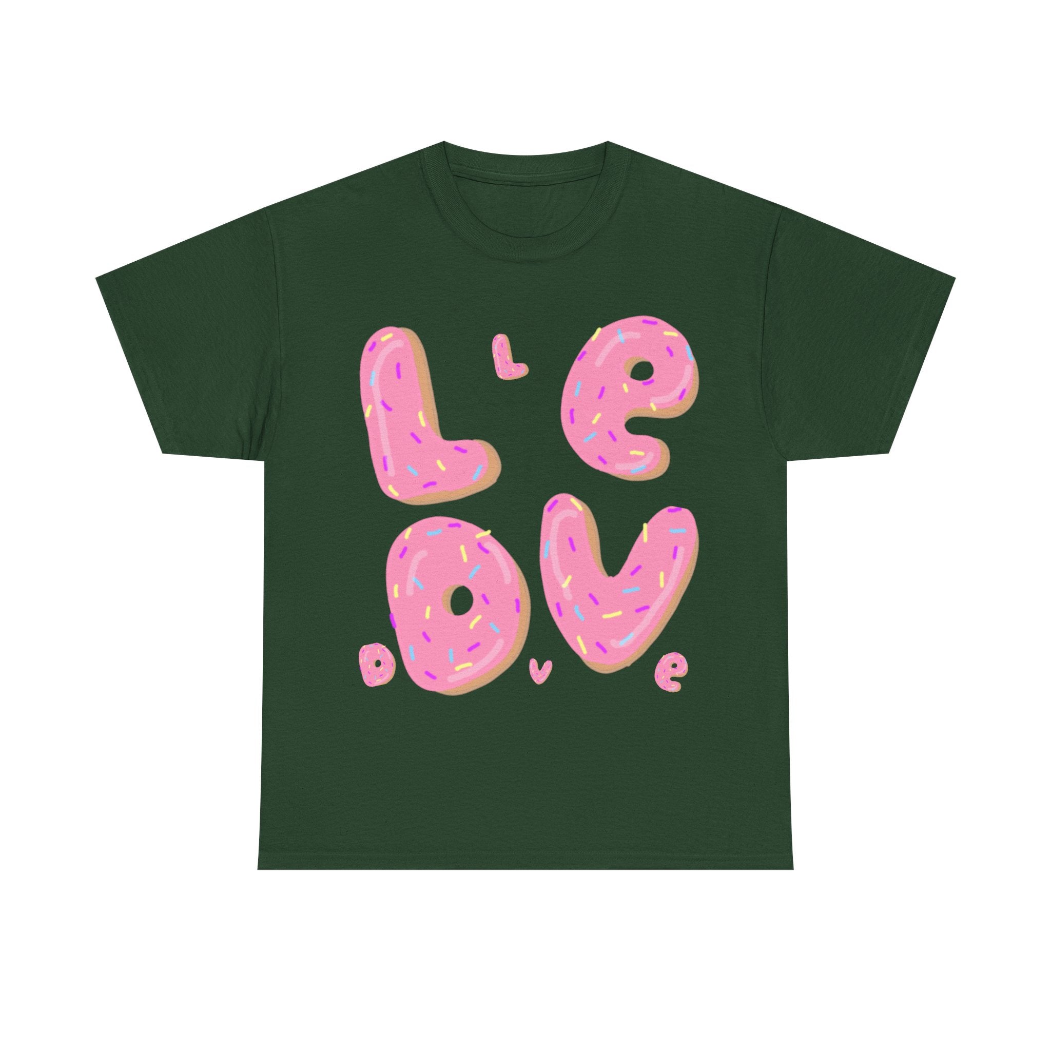 Sweet Love Donut Tee - Unisex Heavy Cotton T-Shirt for Foodies and Fun-Lovers