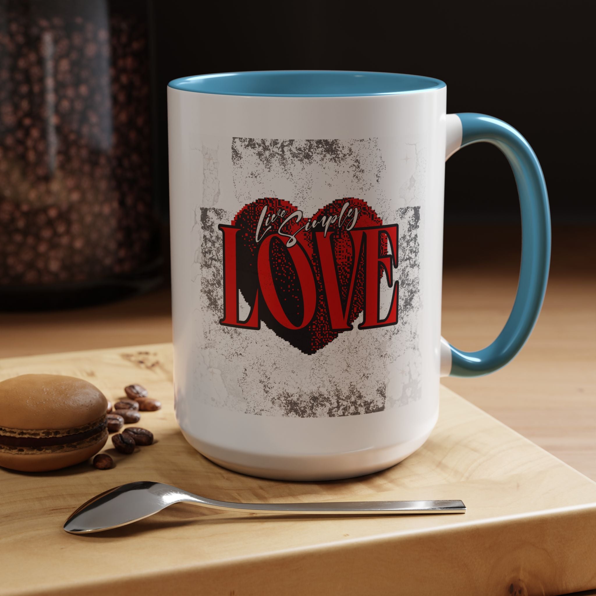 Love Accent Coffee Mug - Perfect Gift for Valentine's Day, Romantic Gift, Heart Mug, Coffee Lovers, Personalized Mug