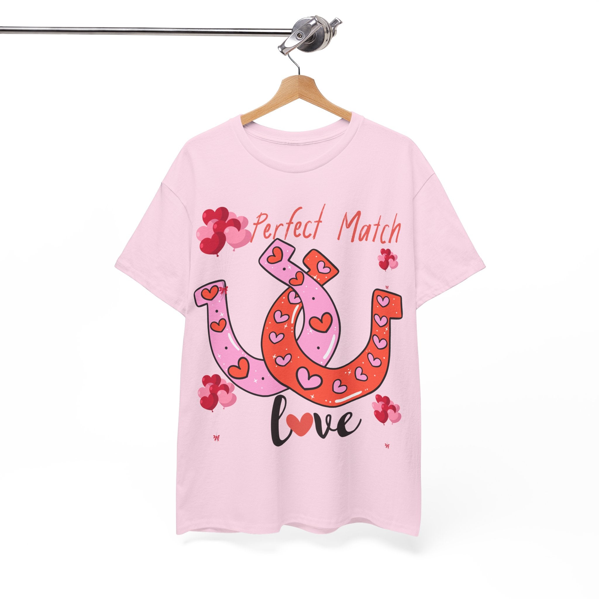 Perfect Match Love T-Shirt — Cute Horseshoe Valentine Tee
