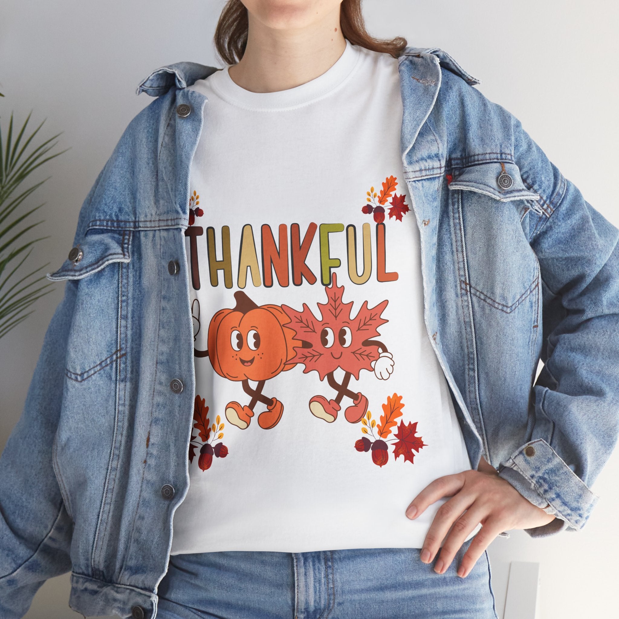 Thankful Fall Unisex Tee, Autumn Shirt, Thanksgiving Gift, Cute Graphic T-Shirt, Seasonal Wear, Holiday Apparel