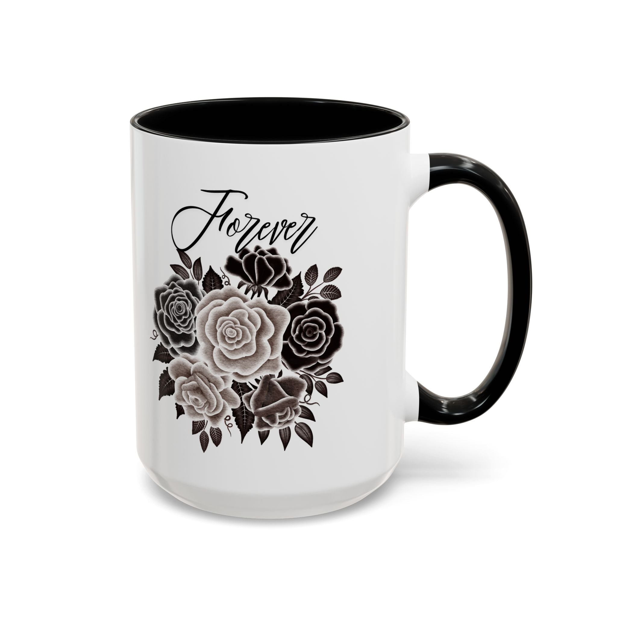 Elegant Floral Accent Coffee Mug for Coffee Lovers, Gift for Her, Home Decor, Valentine's Day, Birthday