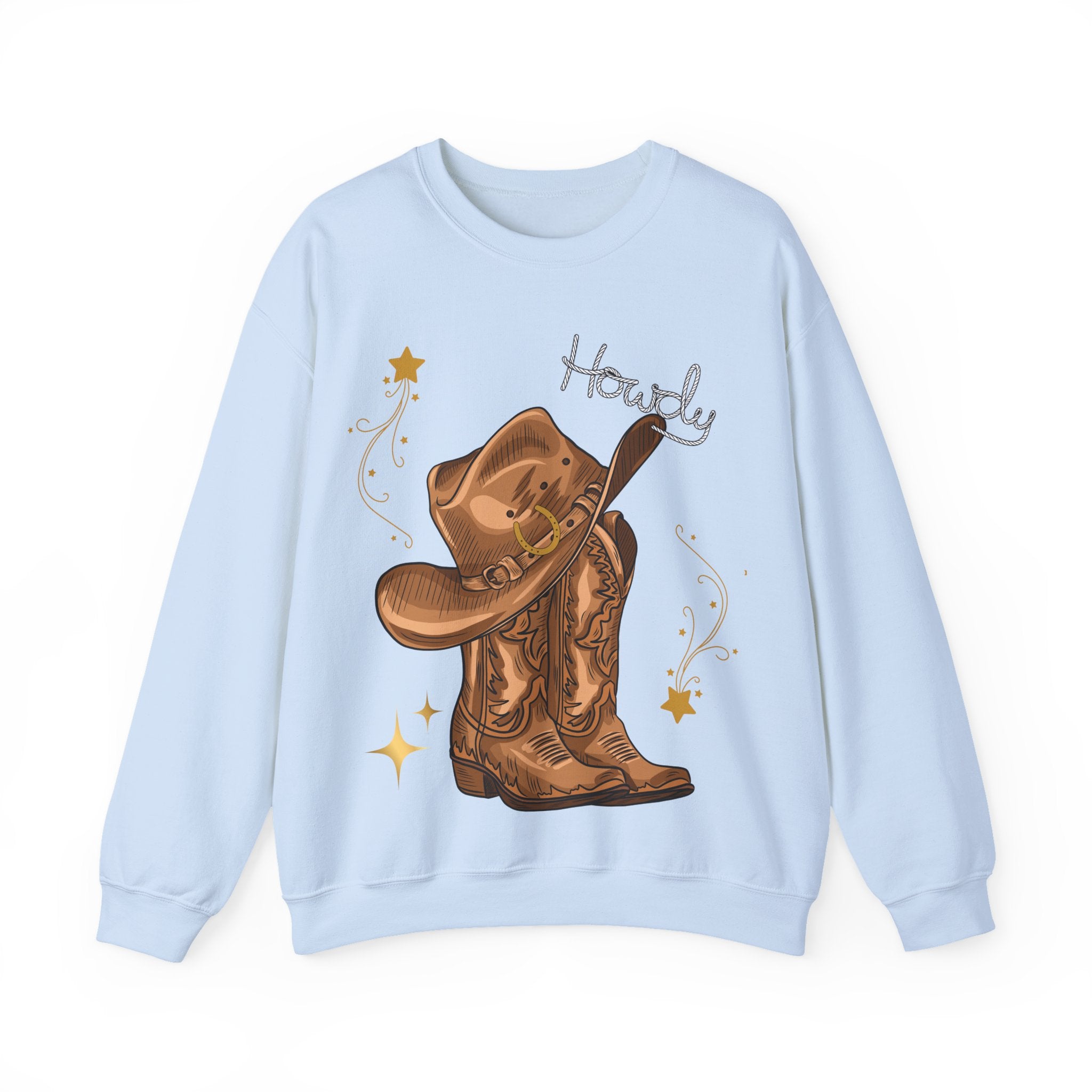 Howdy Cowboy Crewneck Sweatshirt | Unisex Sweatshirt, Western Apparel, Fall Fashion, Gift for Him/Her, Casual Wear