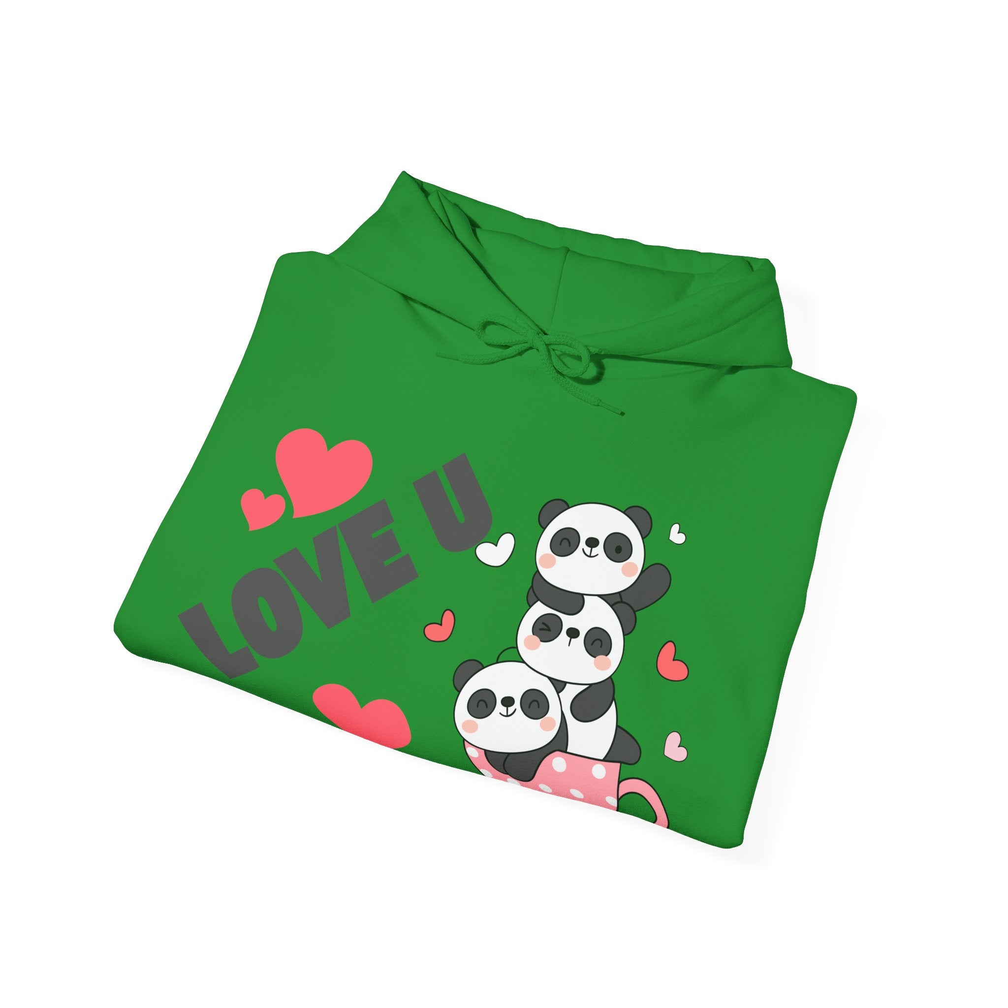 Cute Panda Love Hoodie for Couples, Valentine's Day Gift, Cozy Sweatshirt, Unisex Love Hoodie, Animal Lover Apparel, Cute Sweatshirt