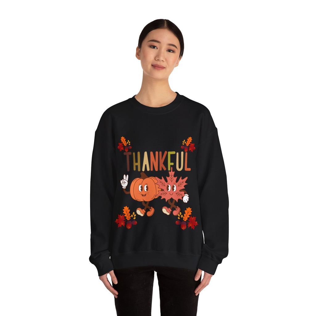 Thankful Autumn Crewneck Sweatshirt, Cozy Fall Sweater, Unisex Sweatshirt, Thanksgiving Gift, Cute Seasonal Apparel