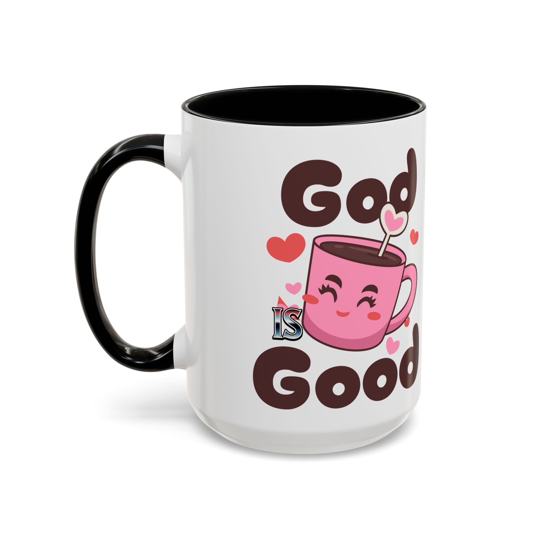 Cute God is Good Coffee Mug | Love Inspired Drinkware for Coffee Lovers, Gift for Friends, Anniversaries, Home Decor, Faith-Based Gifts