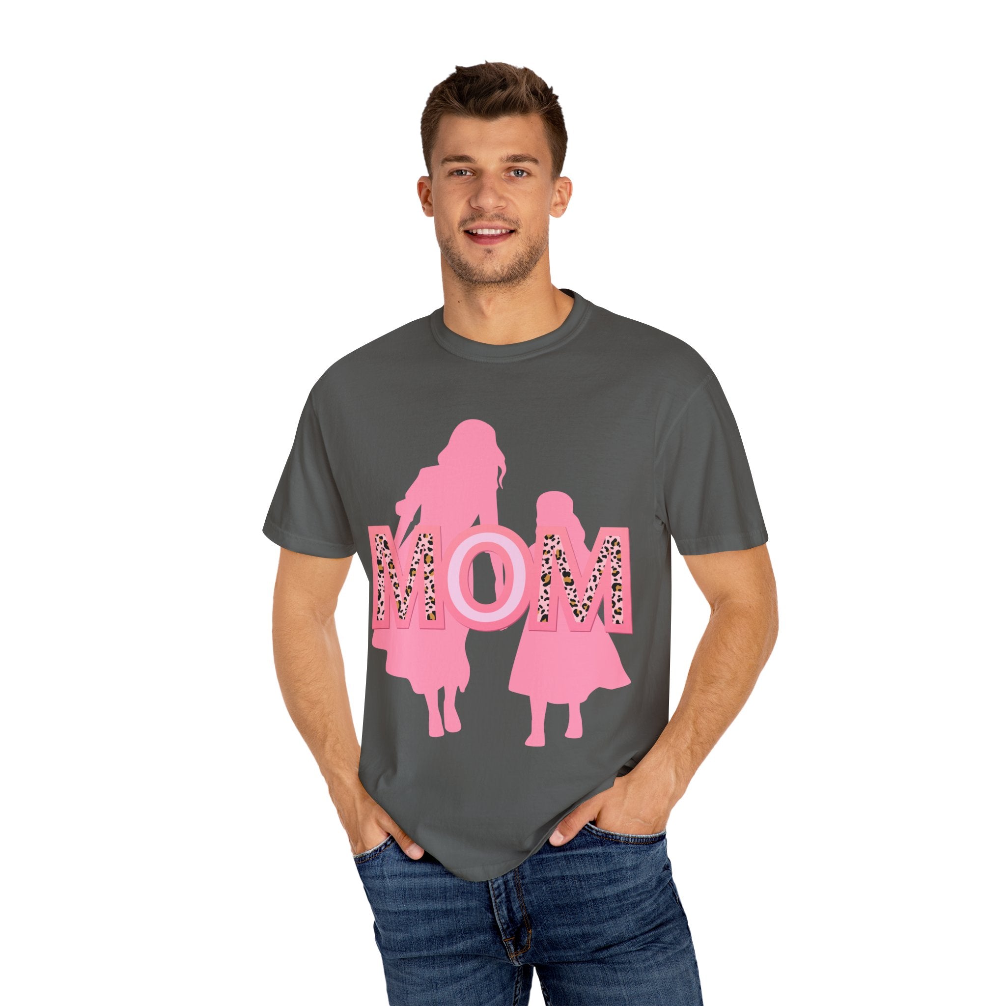 Mom & Me Garment-Dyed T-shirt, Cute Matching Tees, Mother's Day Gift, Family Outing Shirt, Mommy Daughter Outfit, Trendy Casual Wear