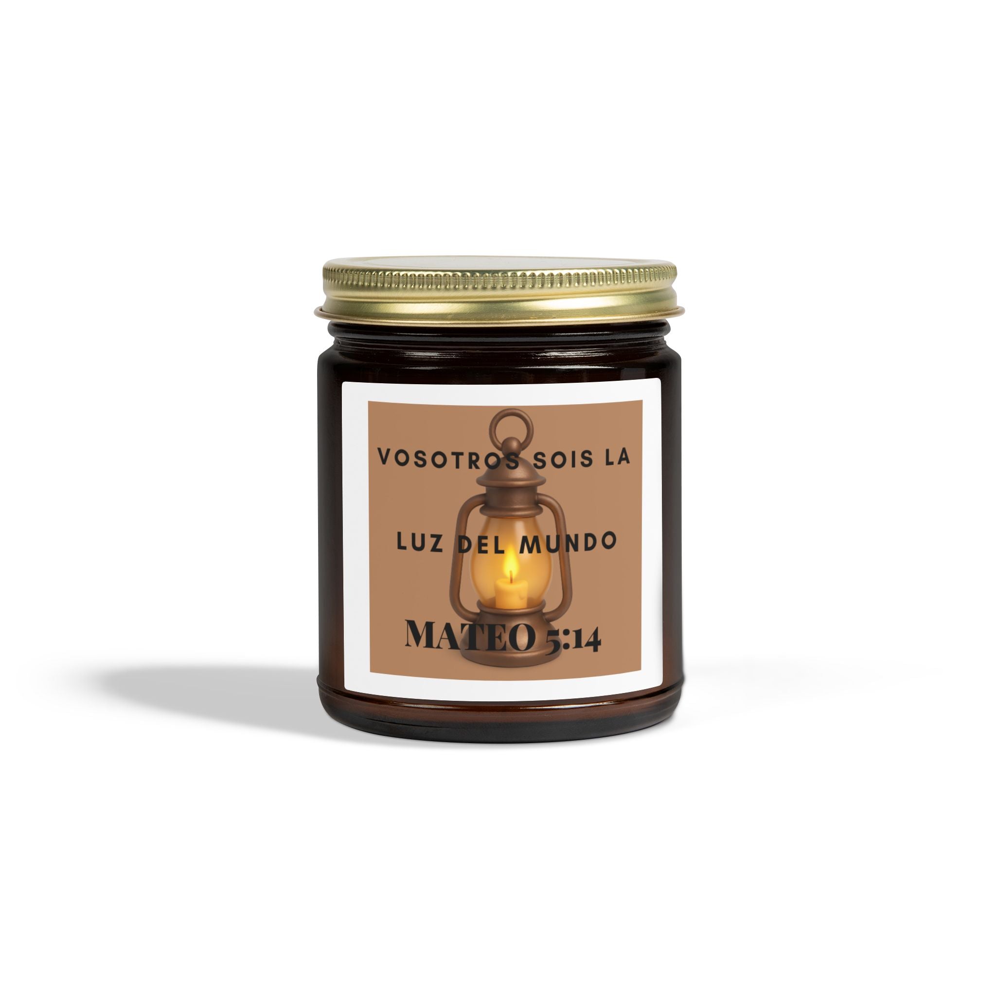 Scented Candle — Coconut Apricot Wax (4oz/9oz) — “Vosotros Sois la Luz del Mundo” Mateo 5:14