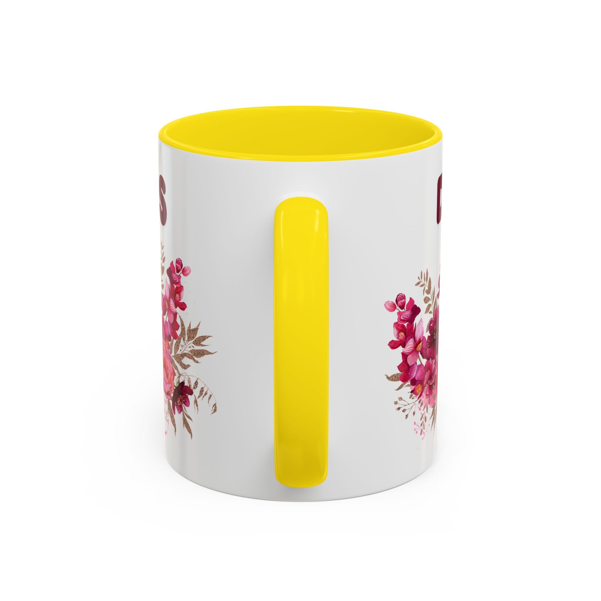 Dios Floral Accent Coffee Mug — 11/15oz Inspirational Christian Tea Cup