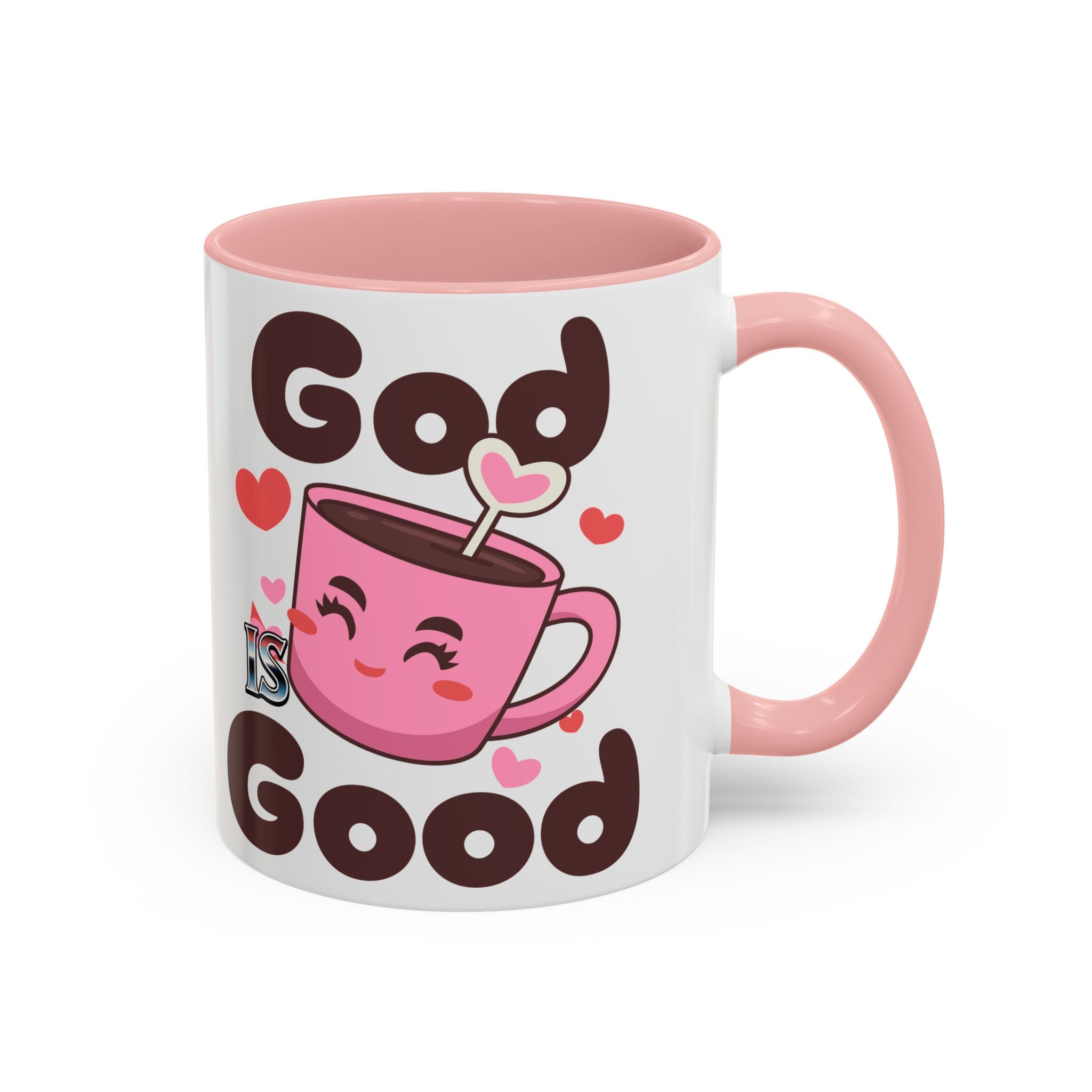 Cute God is Good Coffee Mug | Love Inspired Drinkware for Coffee Lovers, Gift for Friends, Anniversaries, Home Decor, Faith-Based Gifts