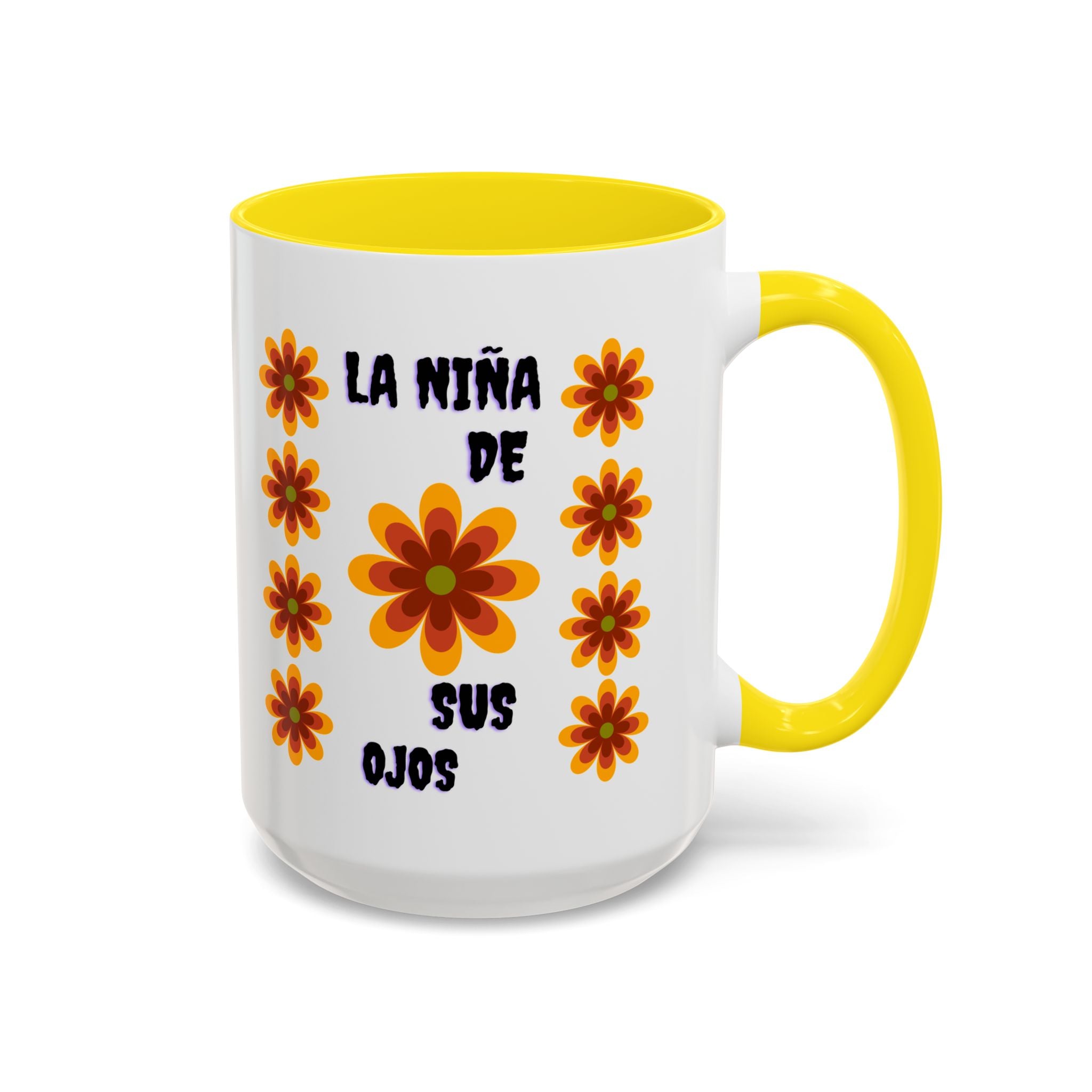 Bright Floral Accent Coffee Mug for Gifts, Home Decor, Coffee Lovers, Spanish Quote, Perfect for Special Occasions