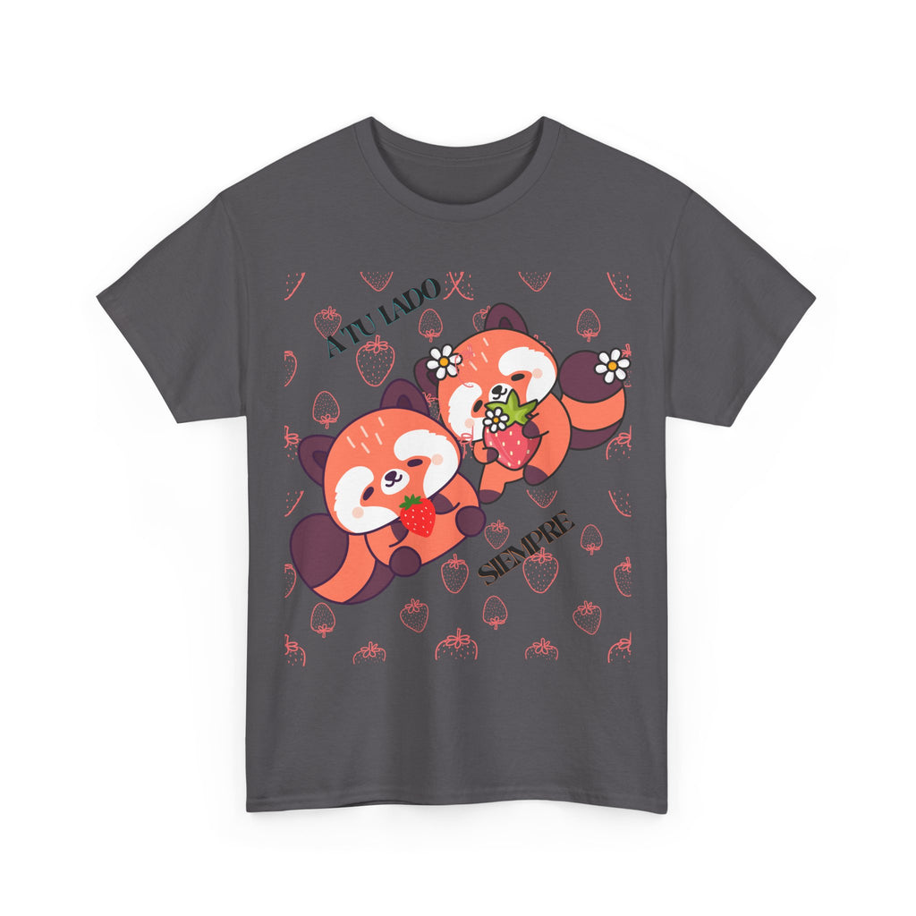 Red Panda Snack Time T-Shirt – Cute Kawaii Animal Tee with "A Little So Sweet" Design