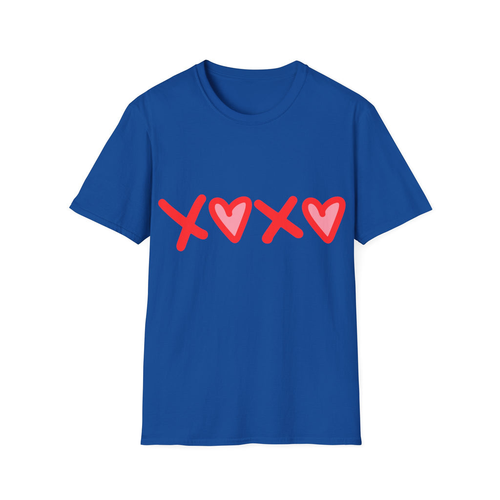 XX Valentine’s Day Tee – Cute Red Heart Hugs & Kisses T-Shirt