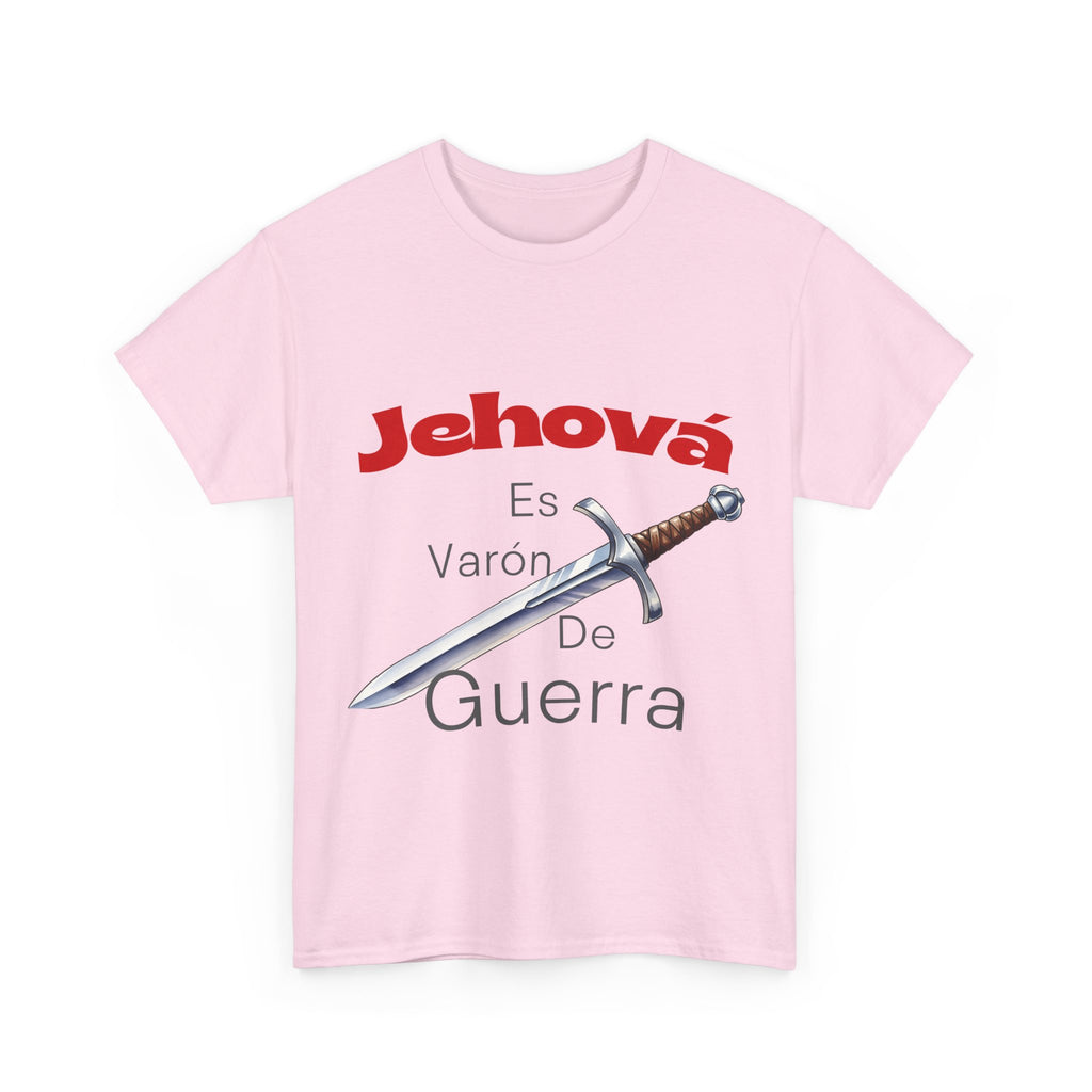 Jehová Es Varón De Guerra T-Shirt — Spanish Christian Sword Design
