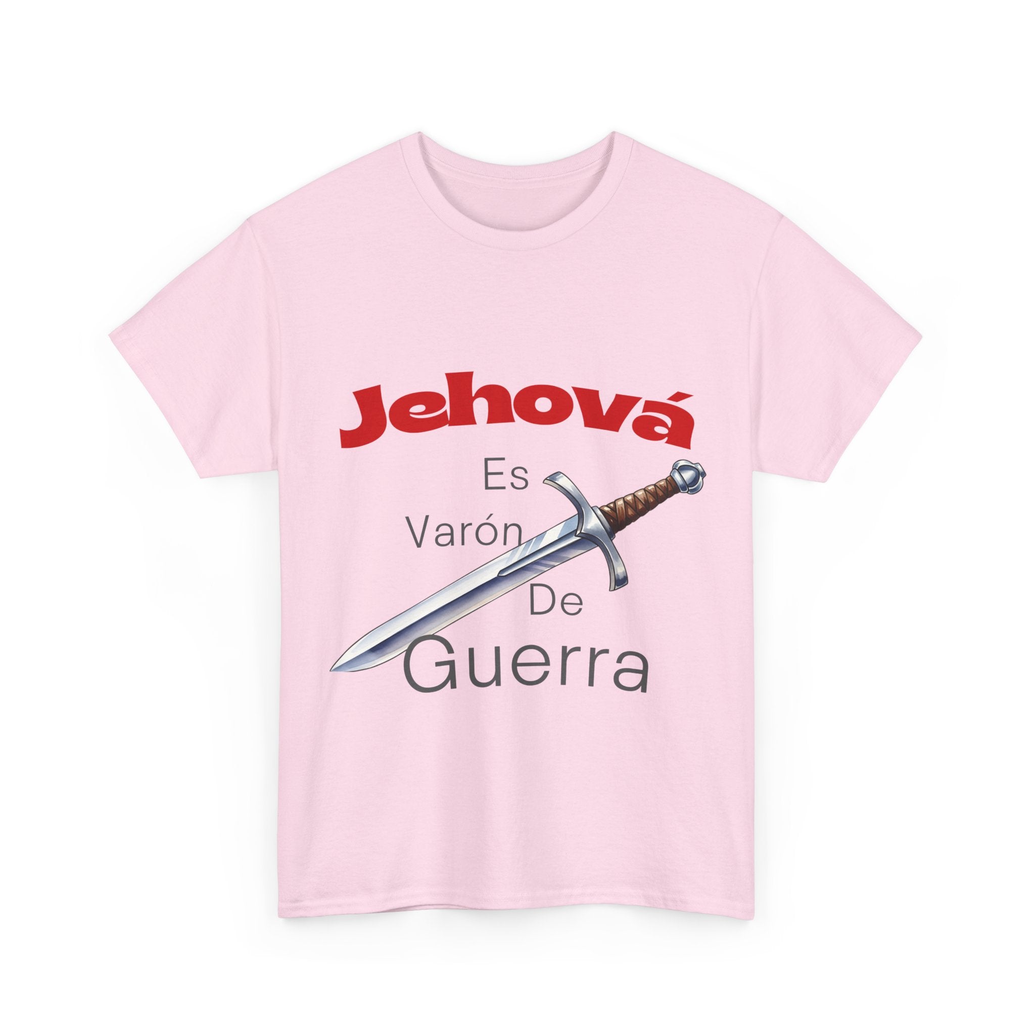 Jehová Es Varón De Guerra T-Shirt — Spanish Christian Sword Design