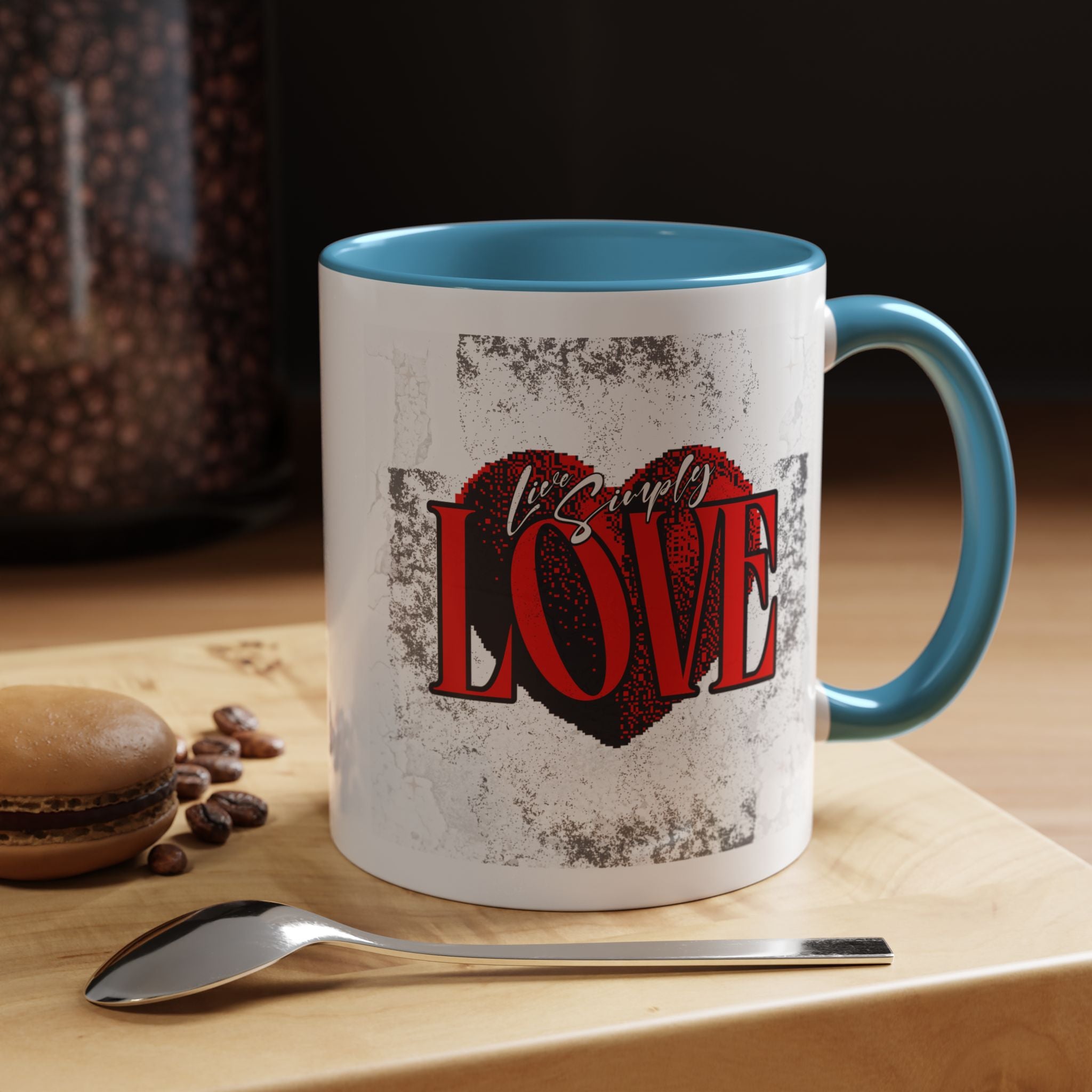 Love Accent Coffee Mug - Perfect Gift for Valentine's Day, Romantic Gift, Heart Mug, Coffee Lovers, Personalized Mug