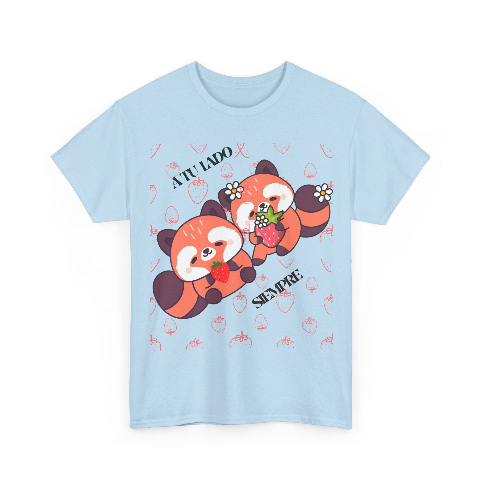 Red Panda Snack Time T-Shirt – Cute Kawaii Animal Tee with "A Little So Sweet" Design