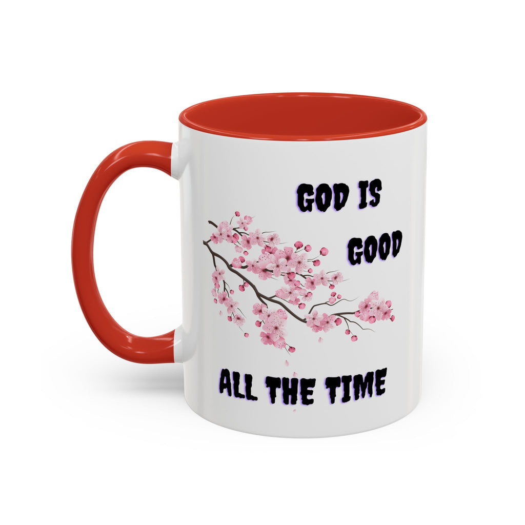 Inspirational Coffee Mug - God is Good, Floral Design, Gift for Faith Friends, Perfect for Mother's Day, Church Gatherings, Daily Motivation
