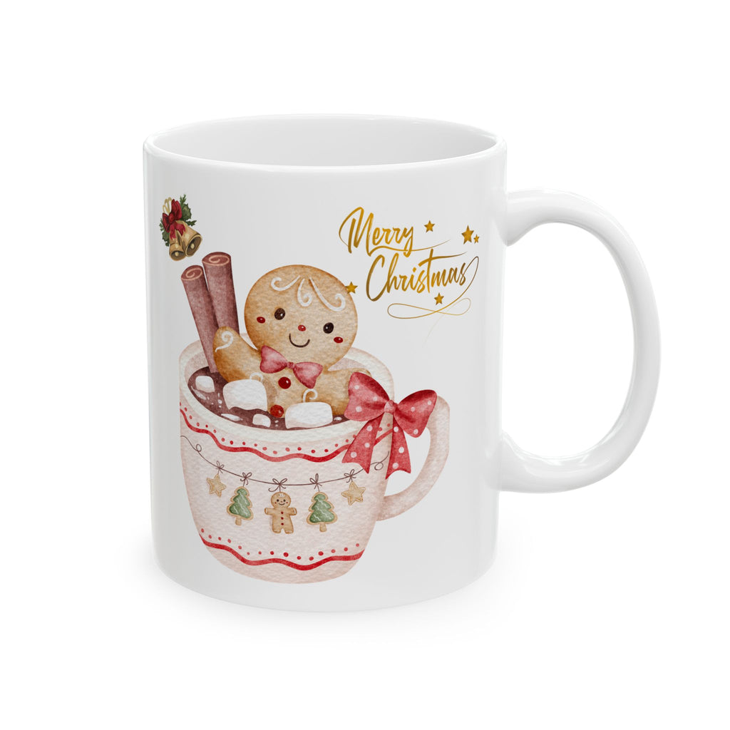 Festive Christmas Mug, Holiday Gift, Coffee Cup, Winter Decor, Ceramic Mug, Christmas Celebration