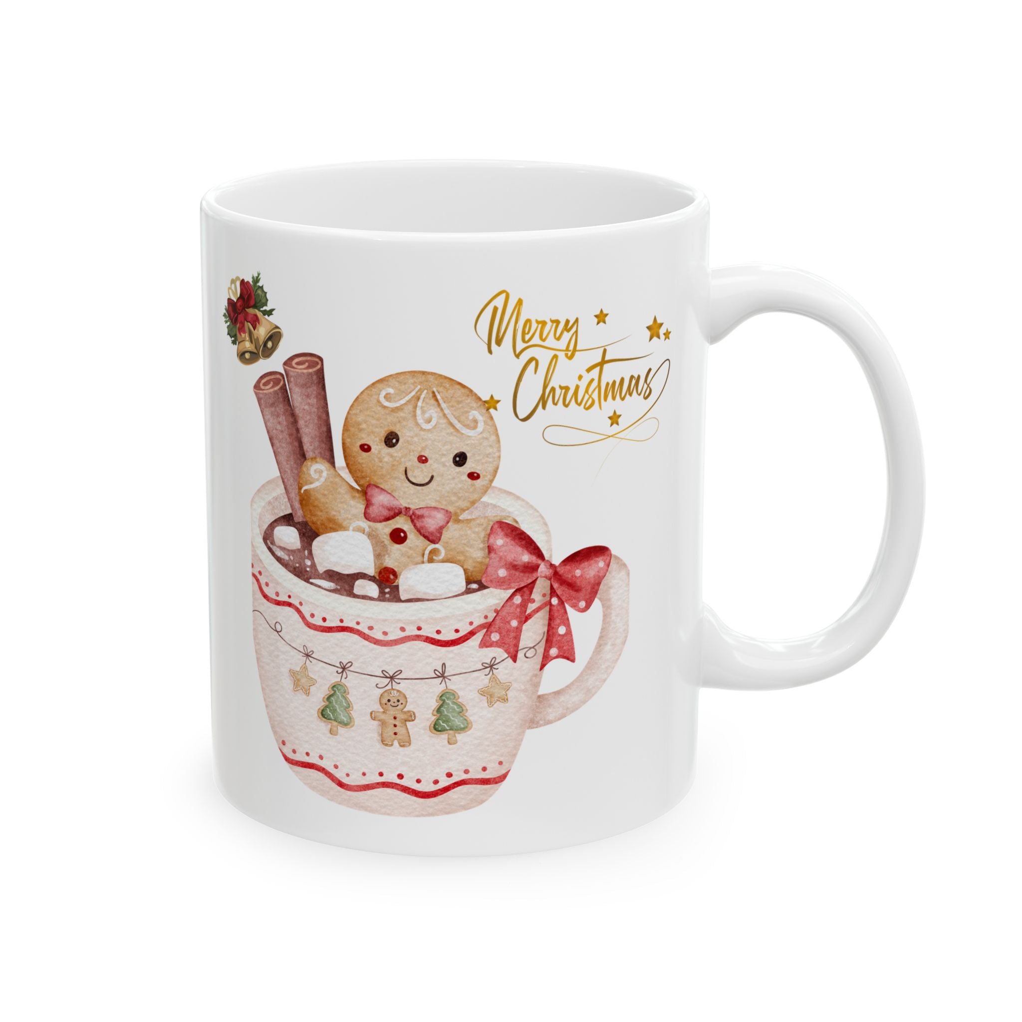 Festive Christmas Mug, Holiday Gift, Coffee Cup, Winter Decor, Ceramic Mug, Christmas Celebration