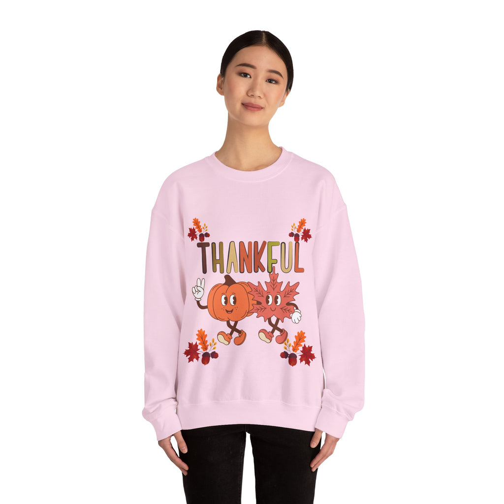 Thankful Autumn Crewneck Sweatshirt, Cozy Fall Sweater, Unisex Sweatshirt, Thanksgiving Gift, Cute Seasonal Apparel