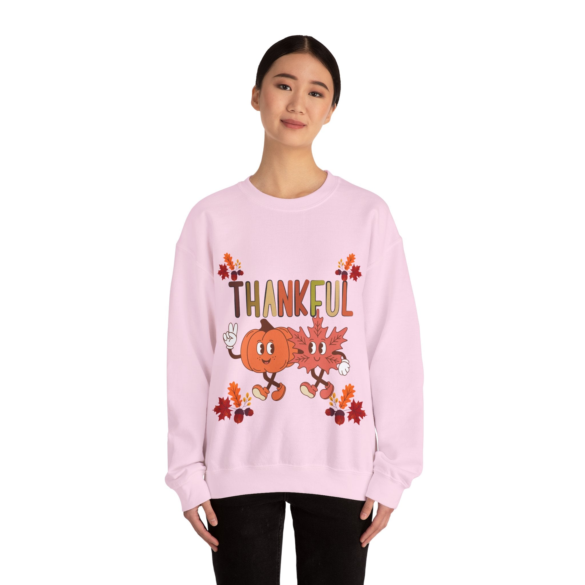 Thankful Autumn Crewneck Sweatshirt, Cozy Fall Sweater, Unisex Sweatshirt, Thanksgiving Gift, Cute Seasonal Apparel