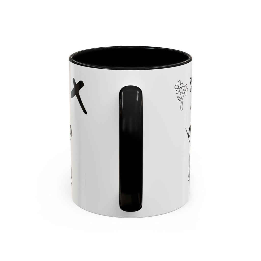 Christian Prayer Warrior Mug — "Guerrera de Oración y Hermana en Cristo" Accent Coffee Cup (11/15oz)