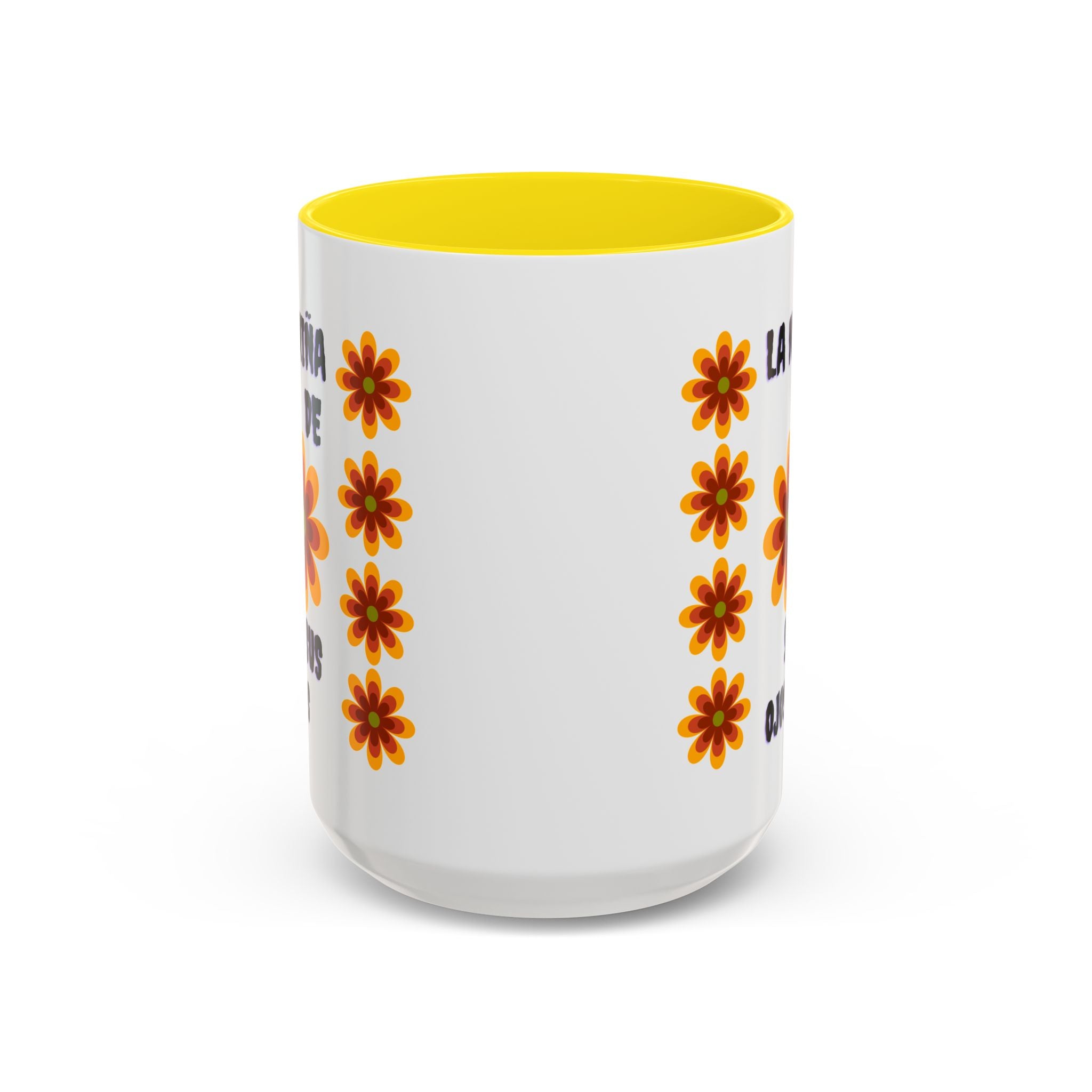 Bright Floral Accent Coffee Mug for Gifts, Home Decor, Coffee Lovers, Spanish Quote, Perfect for Special Occasions