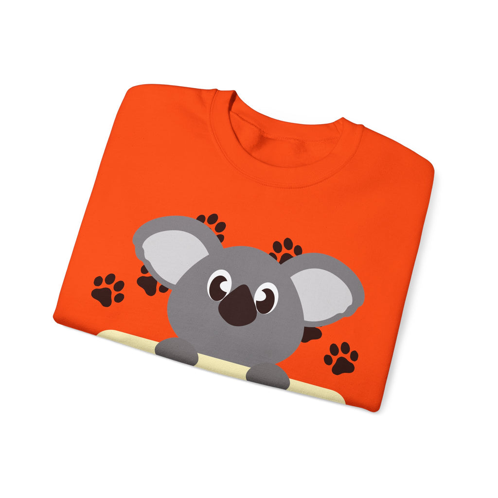 Cute Koala Hello Sweatshirt, Unisex Cozy Crewneck, Pet Lover Gift, Animal Lover Apparel, Fun Casual Wear, Cute Graphic Sweater